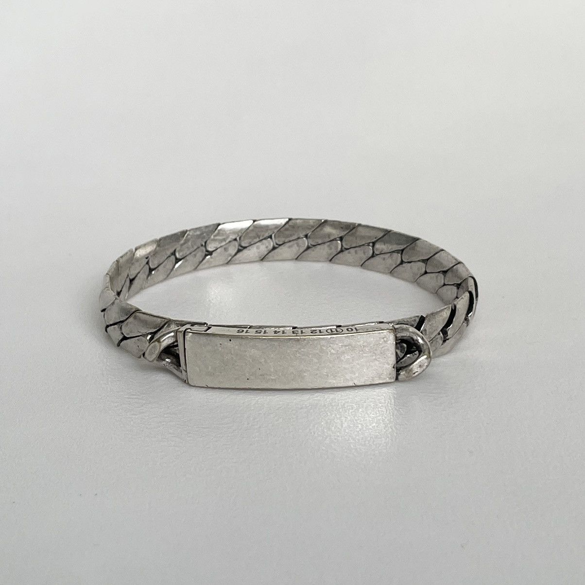 Maison Margiela Tarnished Metal ‘ID’ Chain Bracelet | Grailed