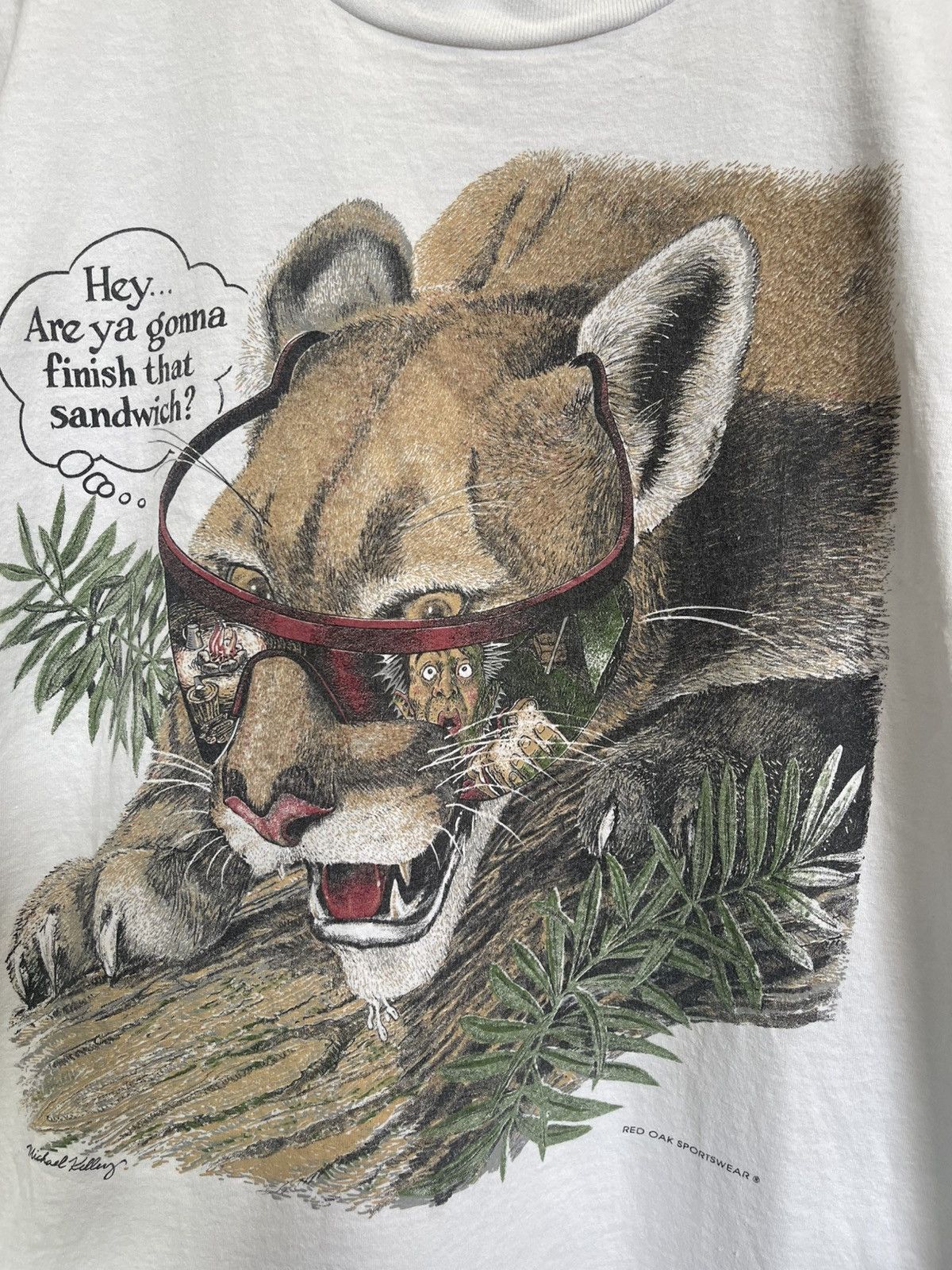 Vintage Vintage Red Oak Sportwear Parody T shirt L Size US L / EU 52-54 / 3 - 2 Thumbnail