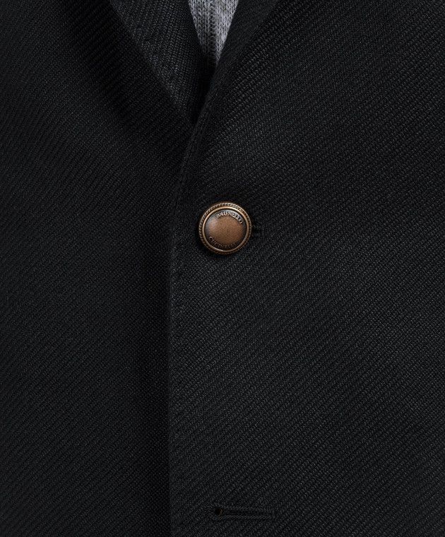 Brunello Cucinelli o1y0526 Single-breasted Blazer in Black Size US L / EU 52-54 / 3 - 5 Thumbnail