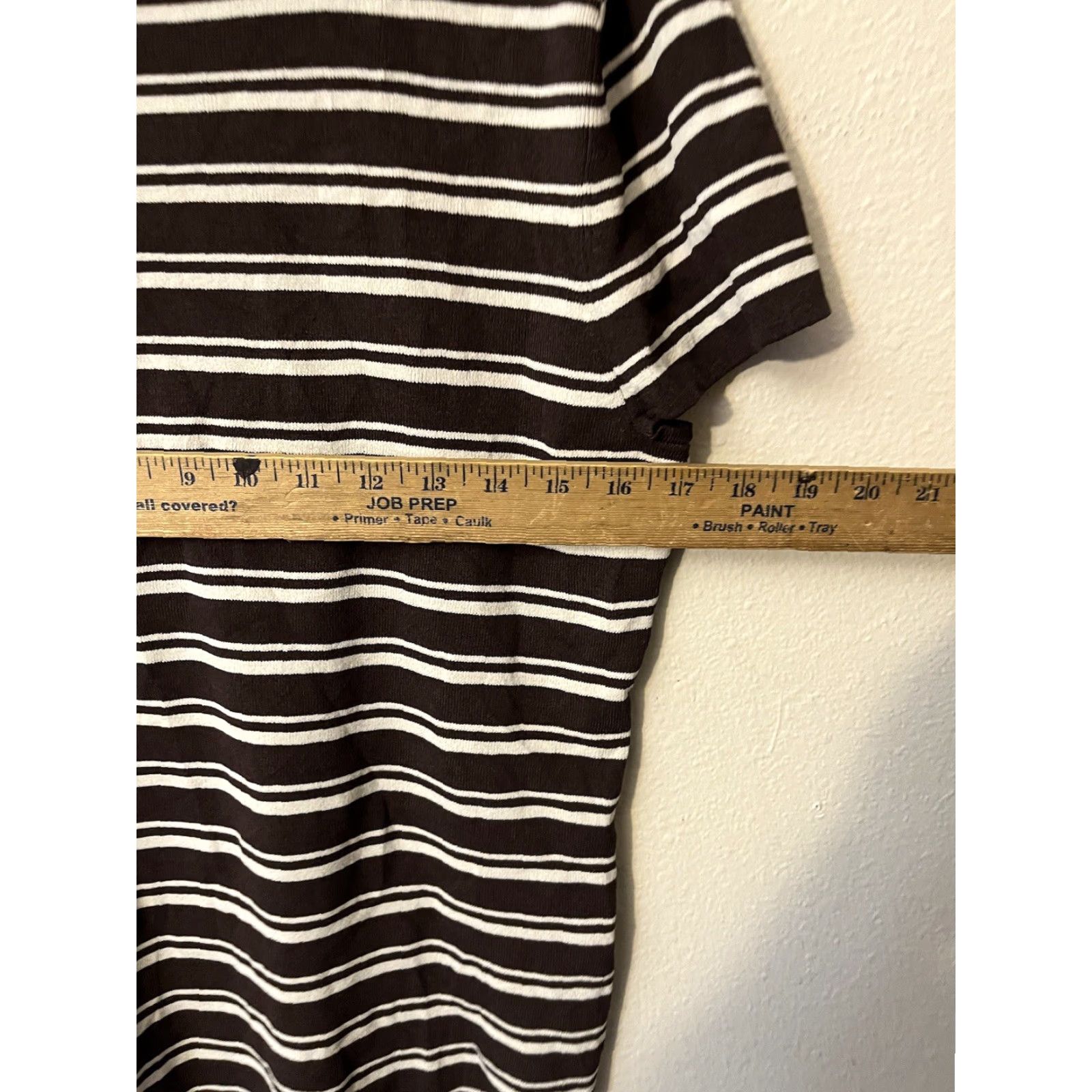 Geoffrey Beene VINTAGE Geoffrey Beene Sport Women's XL Blouse Top Shirt Henley Brown Striped Sleeveless Camisole Women's XL Brown Striped Henley Shirt Size XL / US 12-14 / IT 48-50 - 4 Thumbnail