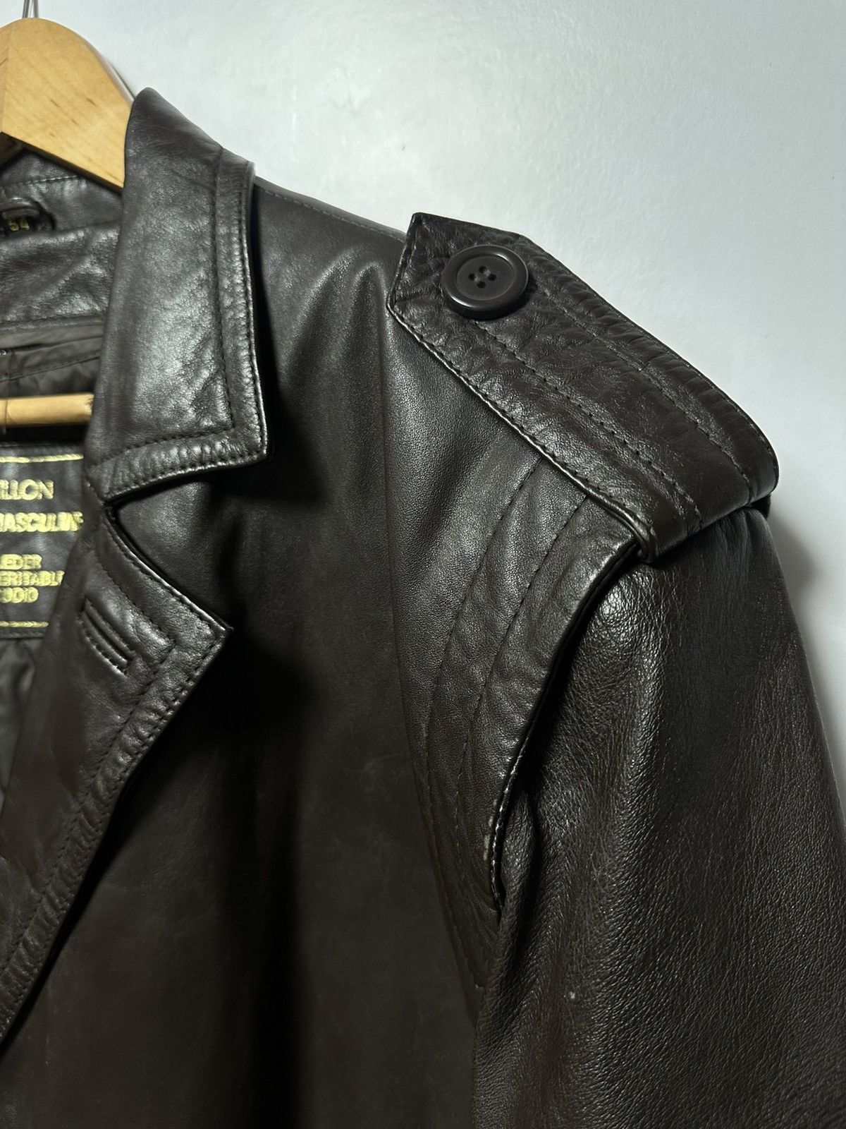 Leather Veillon Vintage Archive Leather Jacket Rare AvanGard Size US L / EU 52-54 / 3 - 4 Thumbnail