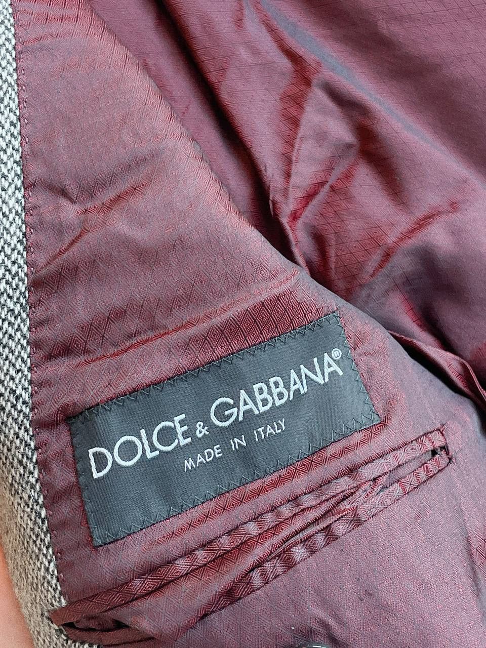 Dolce & Gabbana Dolce & Gabbana Martini Tweed Blazer Grey Size 52R - 20 Thumbnail