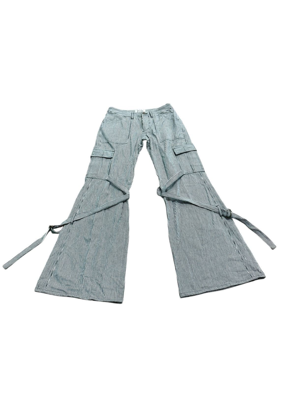 Japanese Brand RARE IMAGE HICKORY BONDAGE CARGO FLARE PANT Size 27" / US 4 / IT 40 - 8 Thumbnail