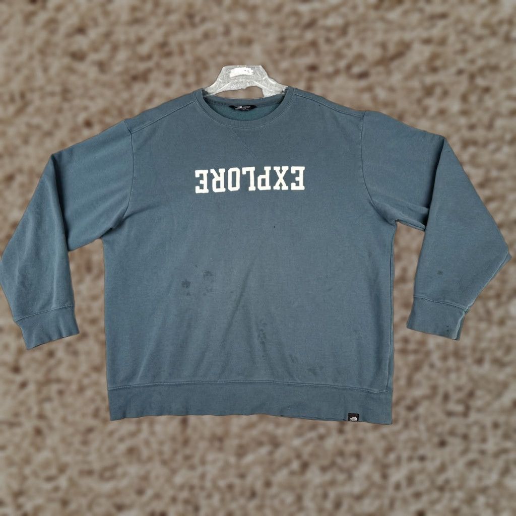 The North Face The North Face Sweatshirt Men Extra Large Blue Pullover Cotton Blend Explorer READ Size US XL / EU 56 / 4 - 1 Thumbnail