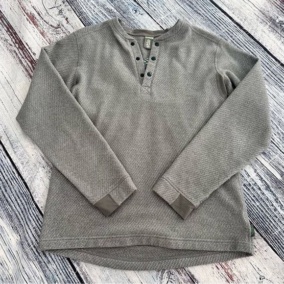 Stio Stio Textured Thermal Gray Knit Men’s Long Sleeve Size US S / EU 44-46 / 1 - 2 Thumbnail