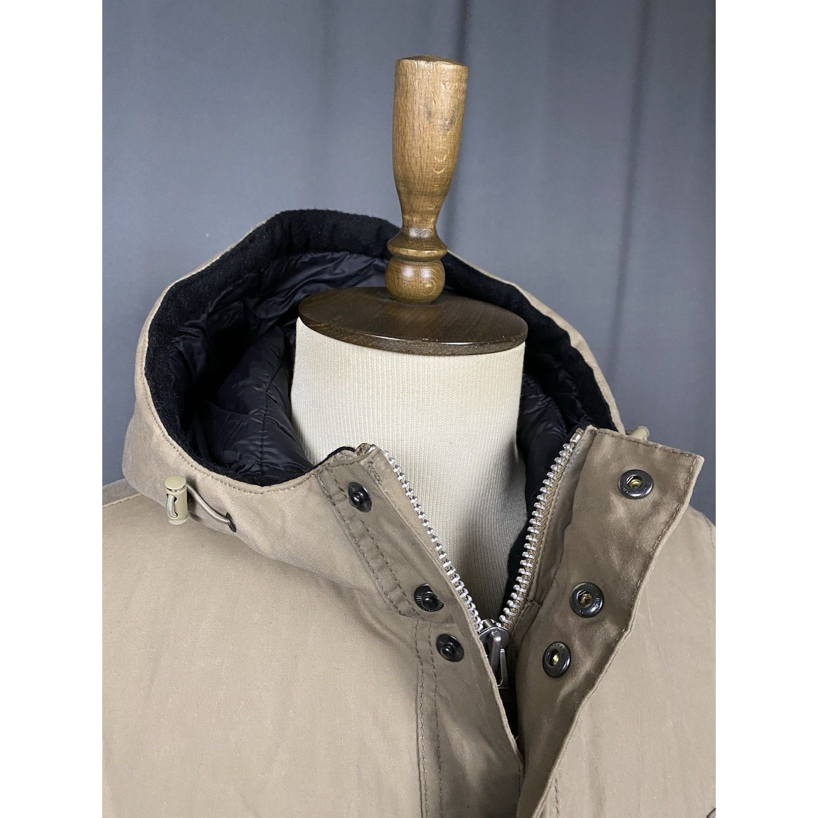 Barbour Barbour Int. Keelman Men's Beige Waxed Insulated Parka Jacke Size US M / EU 48-50 / 2 - 8 Thumbnail