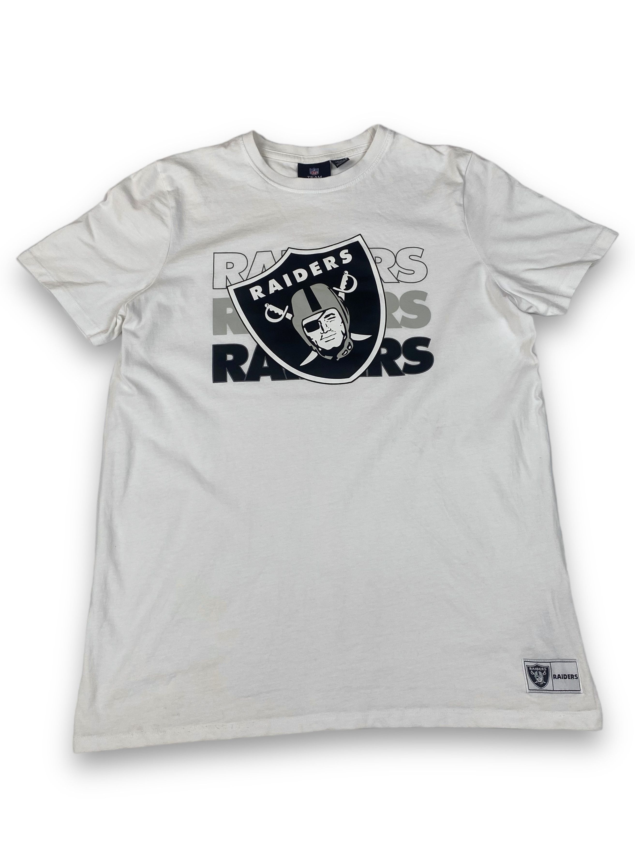 NFL Vintage RAIDERS White Big Logo T-Shirt M675 Size US S / EU 44-46 / 1 - 1 Thumbnail