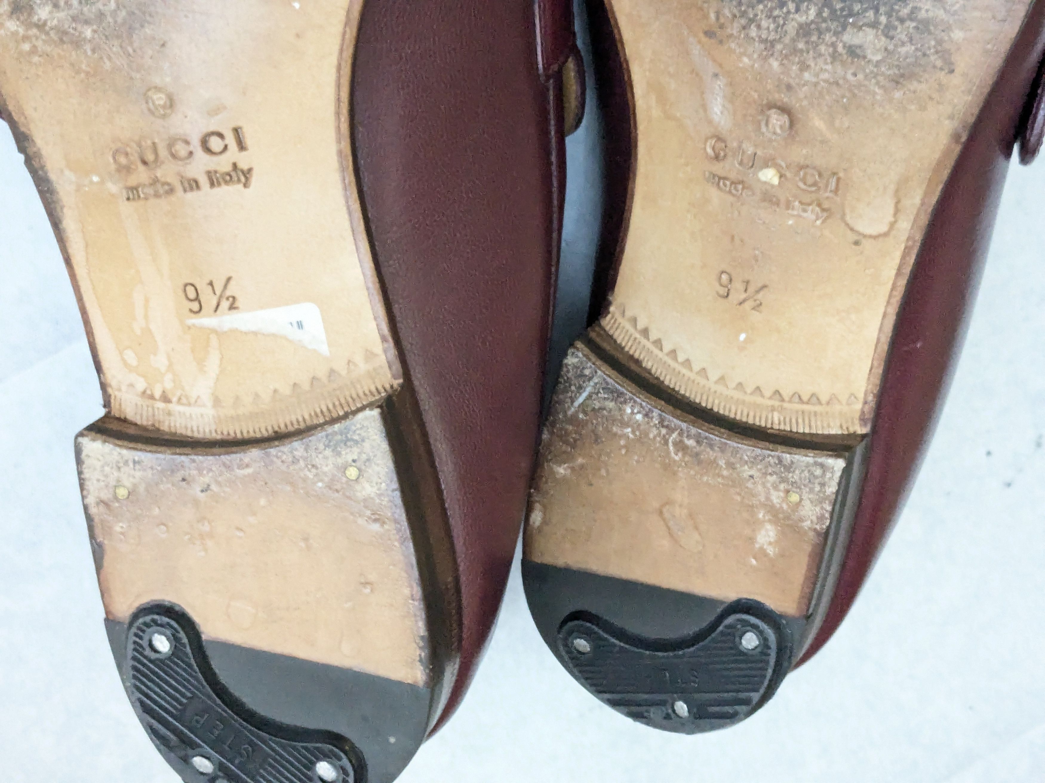 Gucci Gucci Loafers Burgundy 10 Leather Web GG Size US 10 / EU 43 - 16 Thumbnail