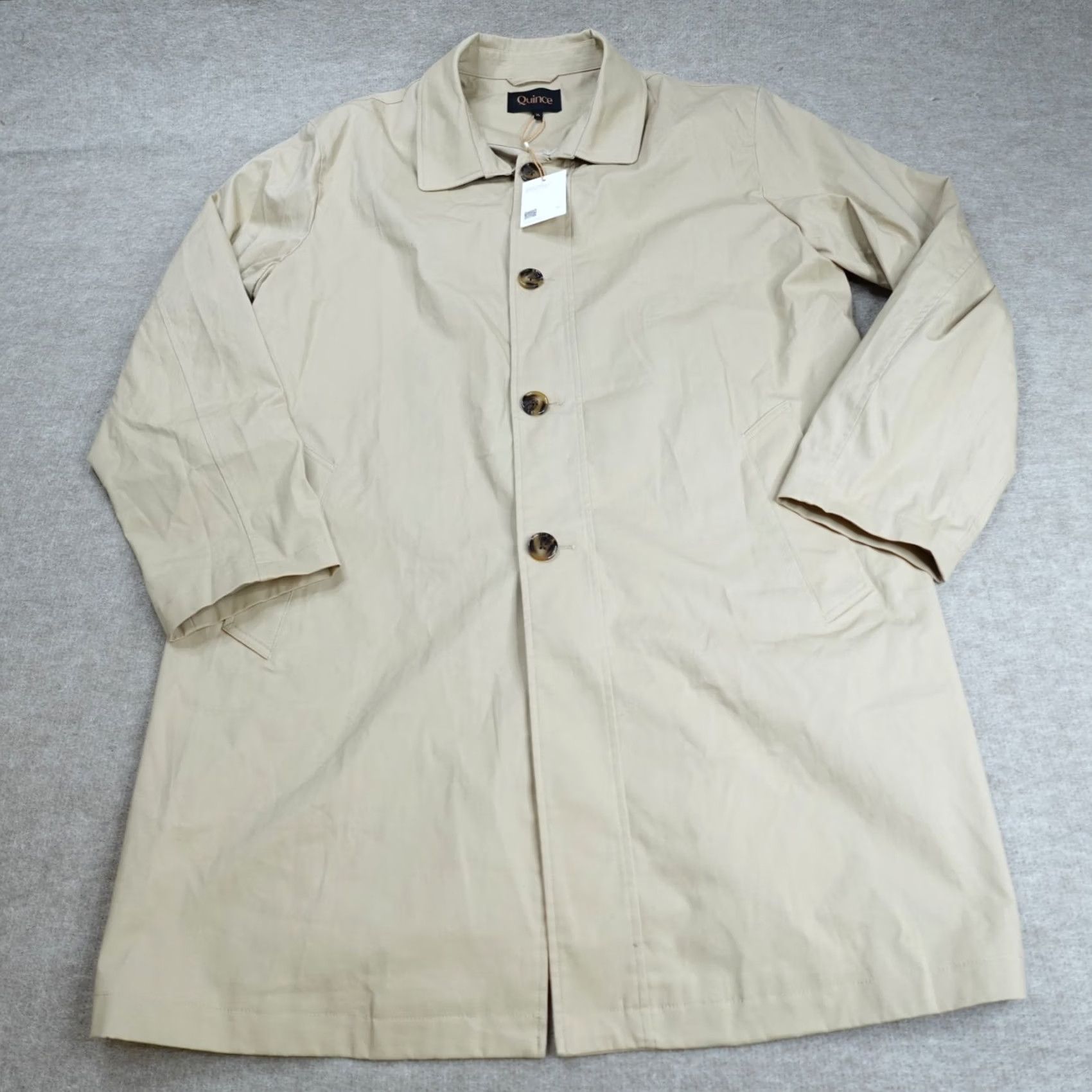 Quince Quince Jacket XL Beige Comfort Stretch Trench Coat Mens Regular Coat Size US XL / EU 56 / 4 - 2 Thumbnail