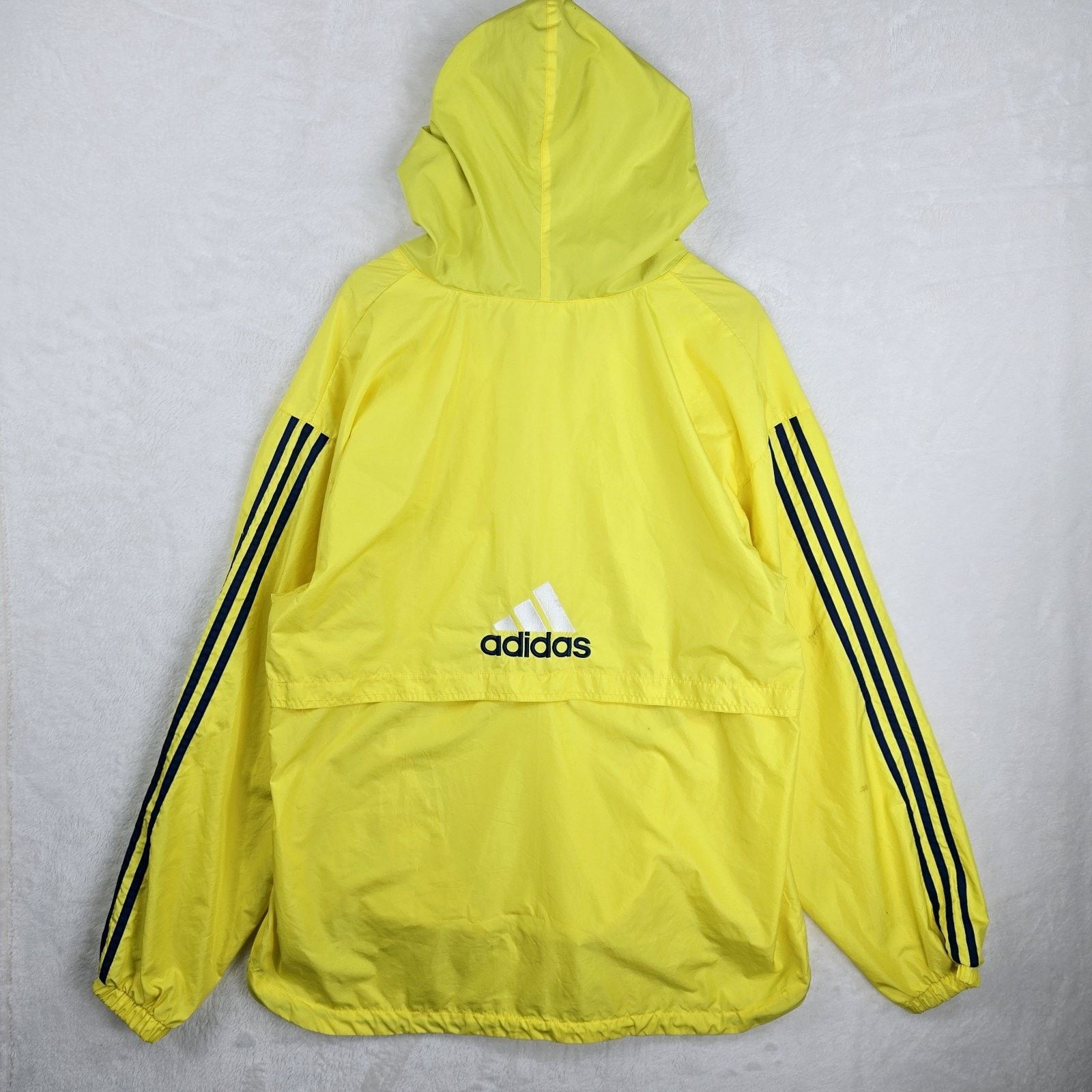 Adidas Vintage 90s Adidas Yellow Hooded Pullover Windbreaker XL Size US XL / EU 56 / 4 - 10 Thumbnail