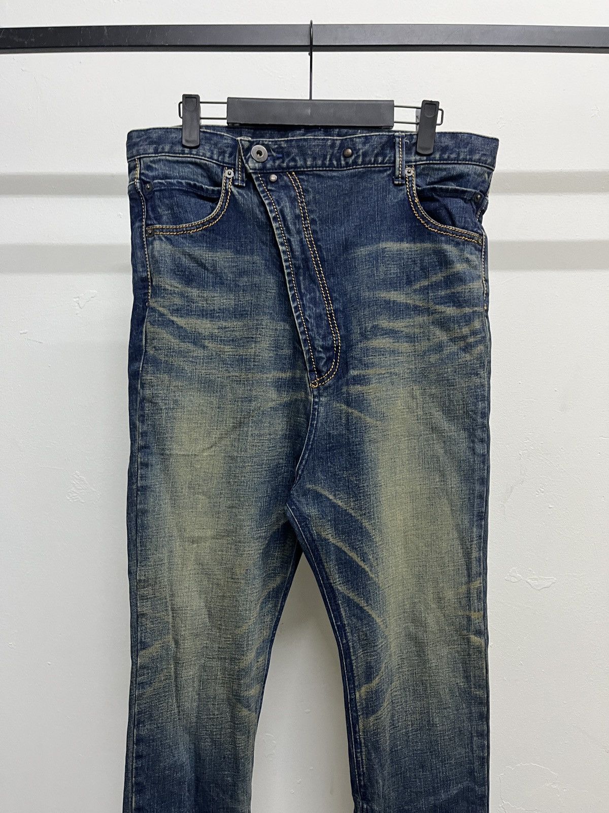 If Six Was Nine Ifsixwasnine Style Whiskered Asymmetrical Zipper Flare Pants Size US 32 / EU 48 - 18 Thumbnail