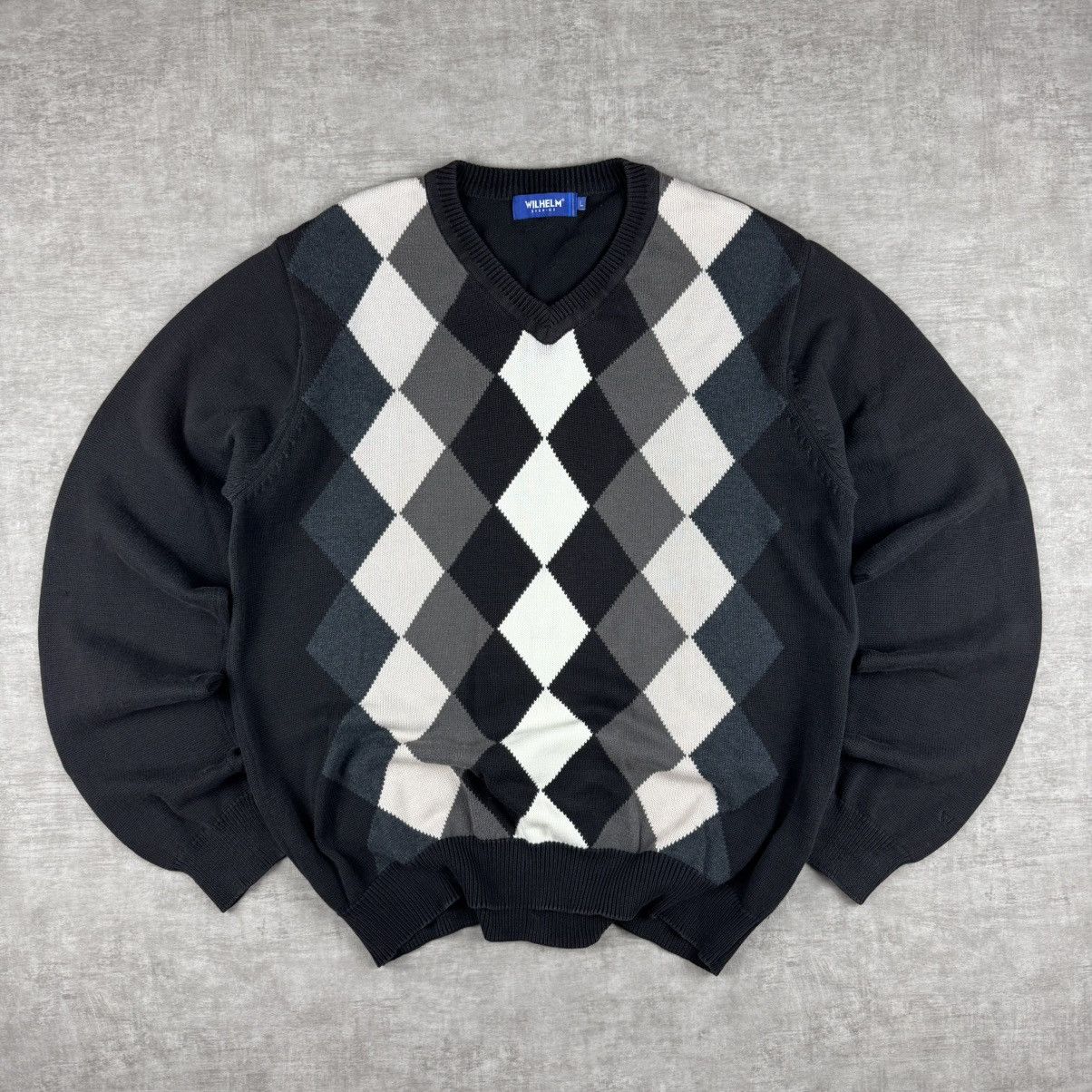 Other V-Neck Argyle Sweater Size US L / EU 52-54 / 3 - 1 Thumbnail