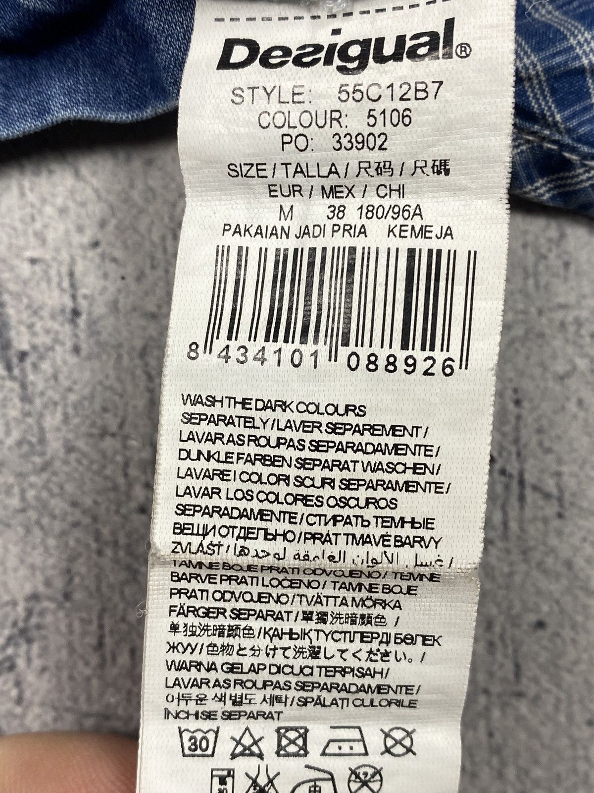 Desigual Desigual Patchwork Plaid Blue Western Button Up Shirt Size US M / EU 48-50 / 2 - 16 Thumbnail