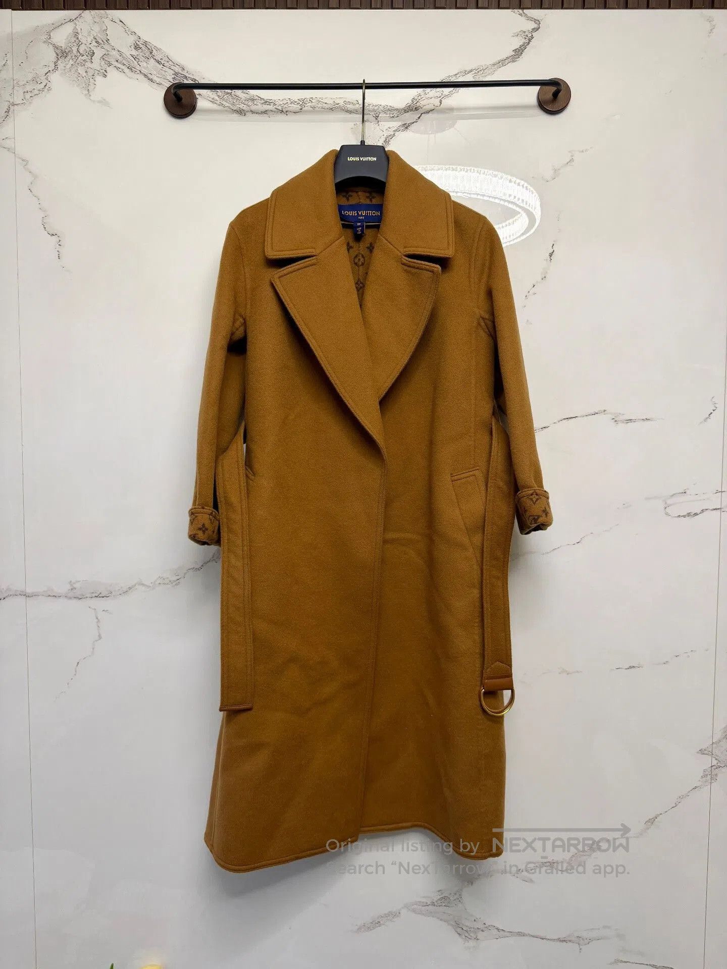 Louis Vuitton louis vuitton brown wool printed coat. Size M / US 6-8 / IT 42-44 - 1 Thumbnail