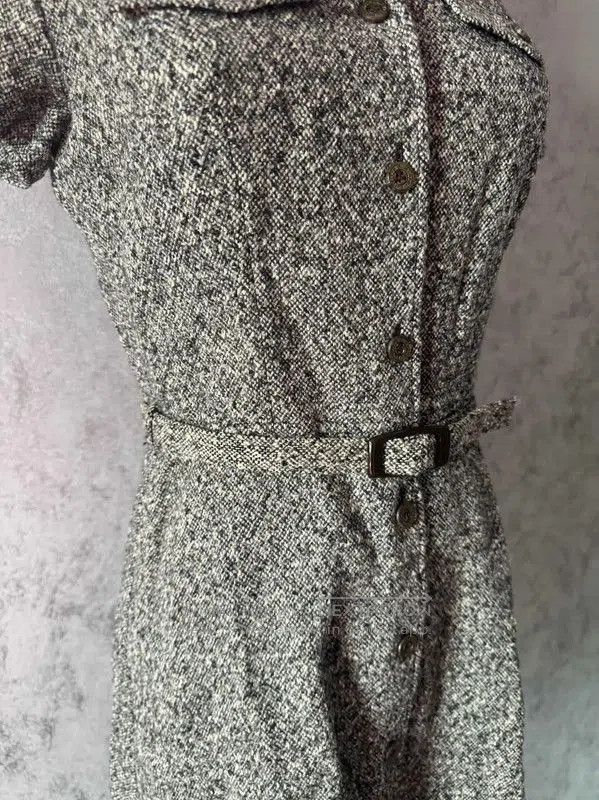 Burberry Burberry Grey Wool Blend Midi Dress. Size L / US 10 / IT 46 - 7 Thumbnail
