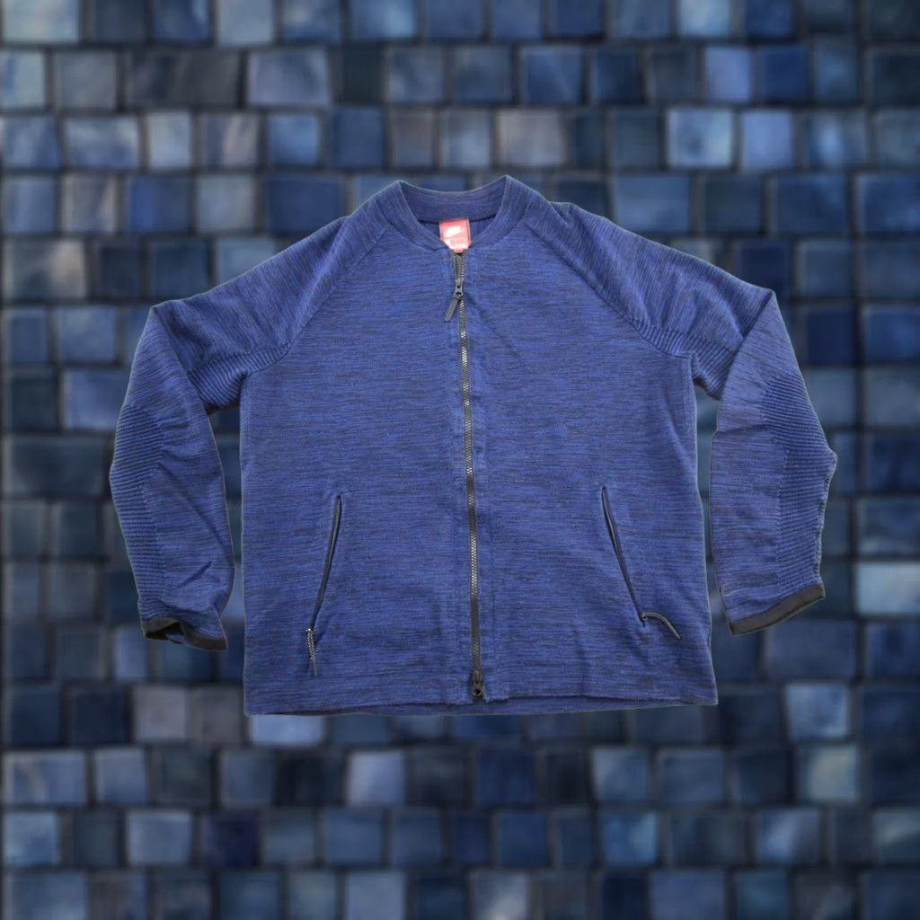 Nike Nike Jacket Sportswear Tech Knit Full Zip Blue 832178 Men's Size L Size US L / EU 52-54 / 3 - 1 Thumbnail