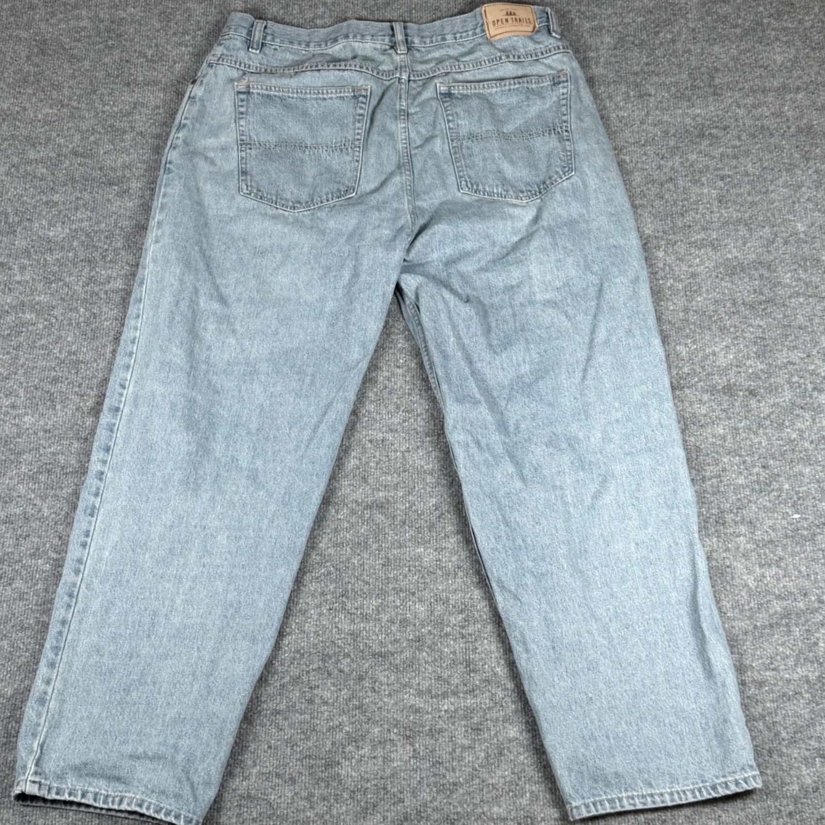 Rails VINTAGE Open Trails Jeans 38x30 Light Wash Denim Straight Leg Cotton Jeans Men Wide Reach 90s Retro Casual Size US 38 / EU 54 - 3 Thumbnail