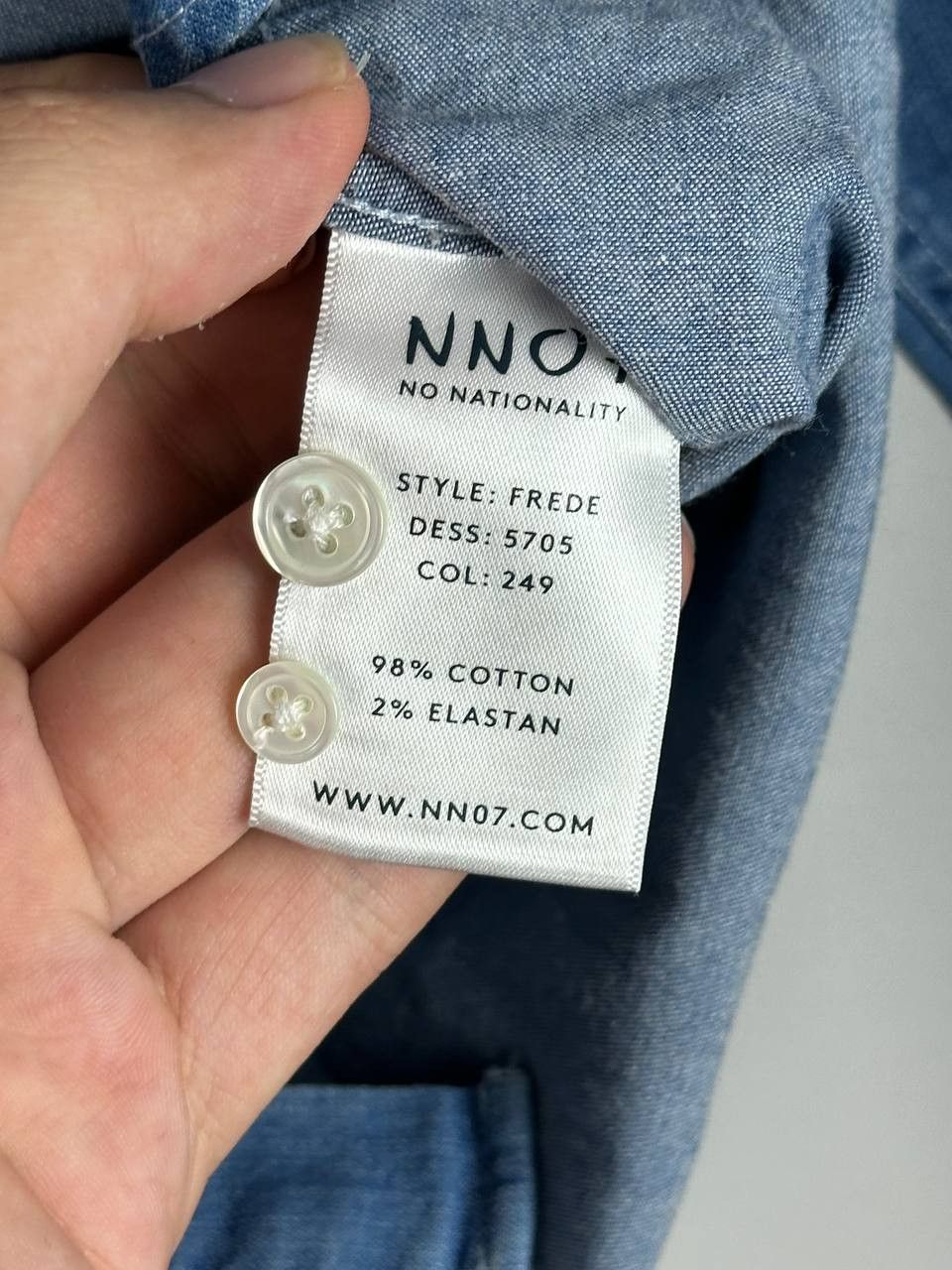 NN07 NN07 No Nationality Denim Casual Shirt Made In Portugal Size US S / EU 44-46 / 1 - 8 Thumbnail