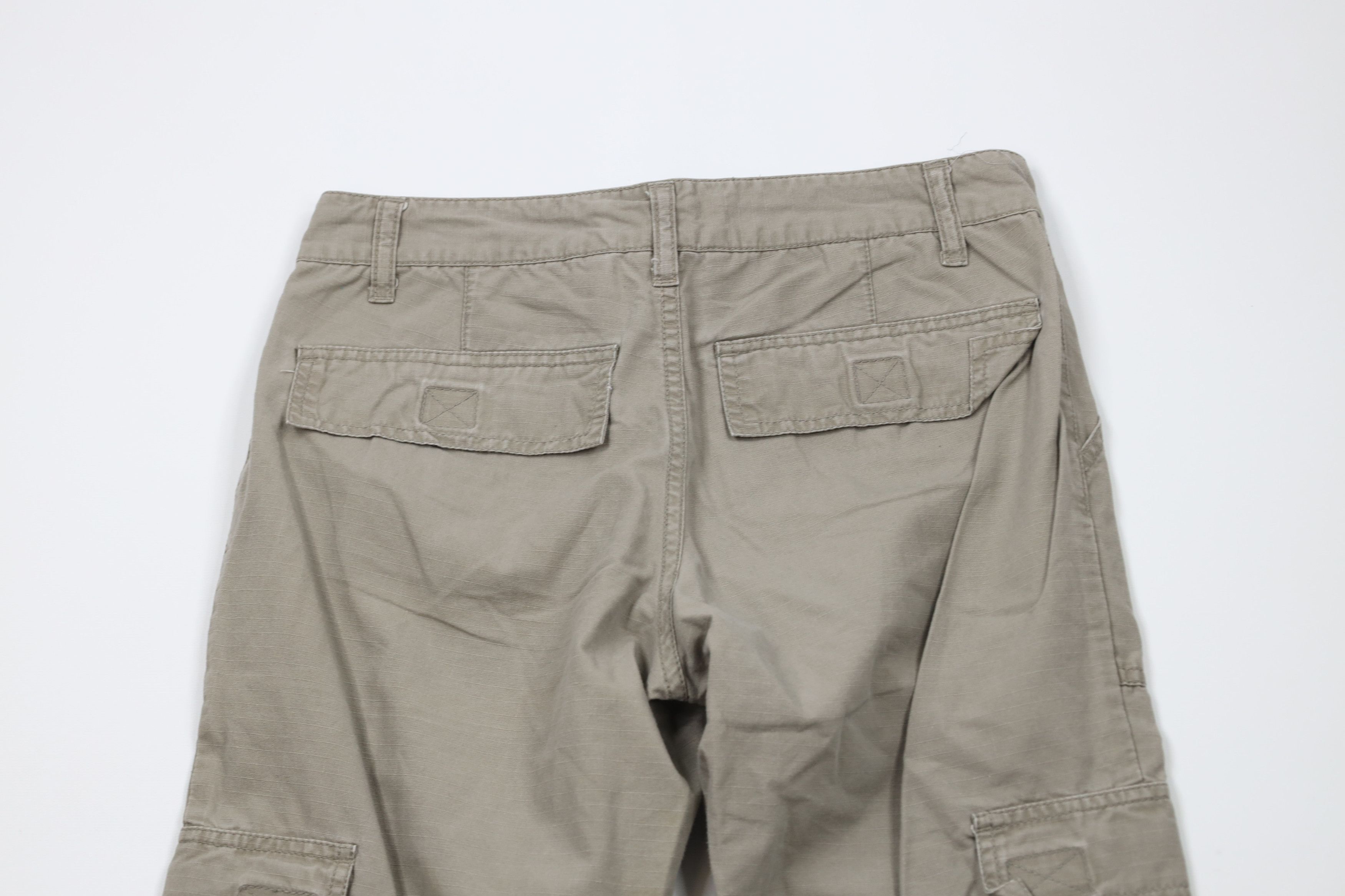 Vintage Vintage 90s Y2K Babydoll Ripstop Wide Leg Flared Cargo Pants Size 26" / US 2 / IT 38 - 11 Thumbnail