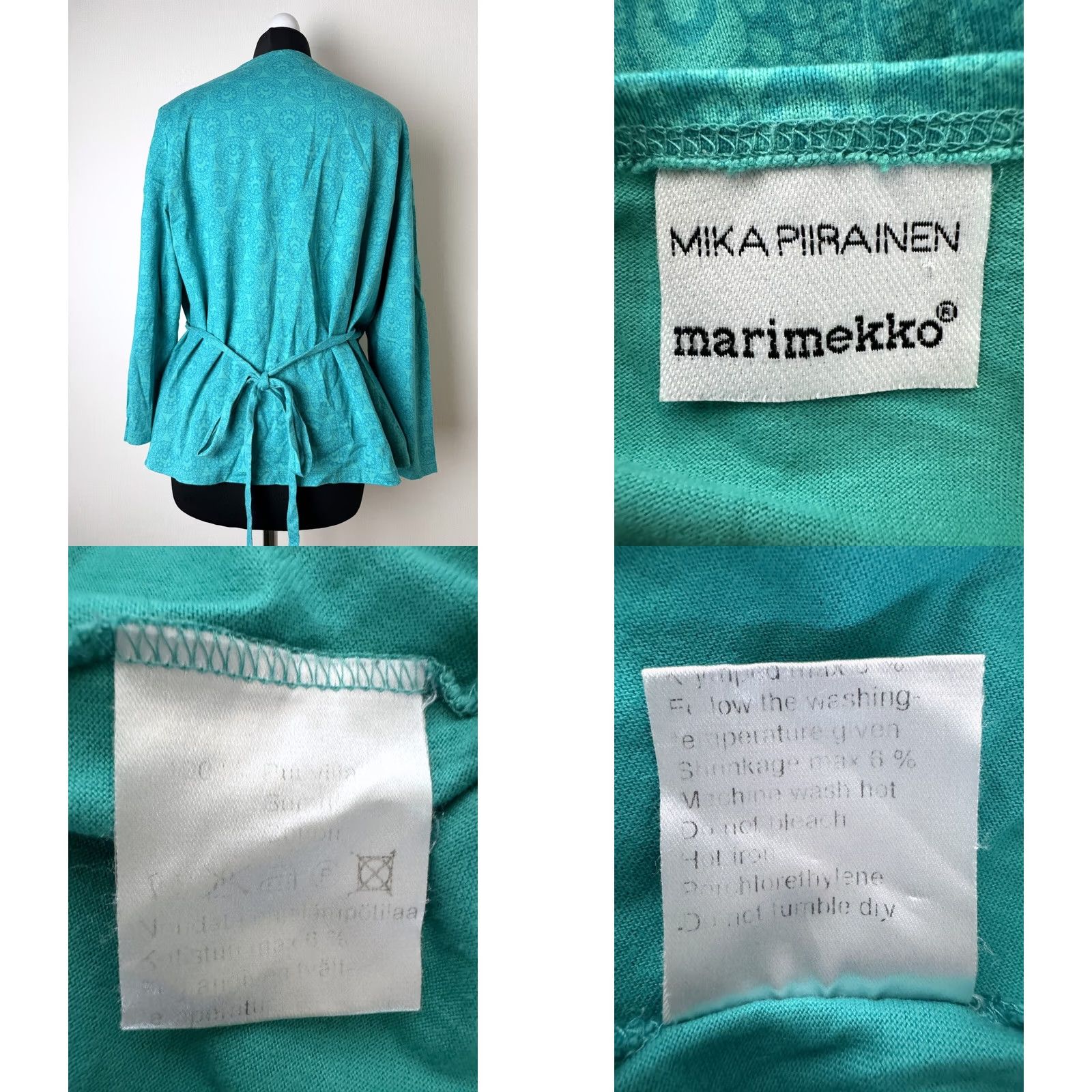 Marimekko marimekko womens XL blue long sleeve wrap shirt Size XL / US 12-14 / IT 48-50 - 8 Thumbnail