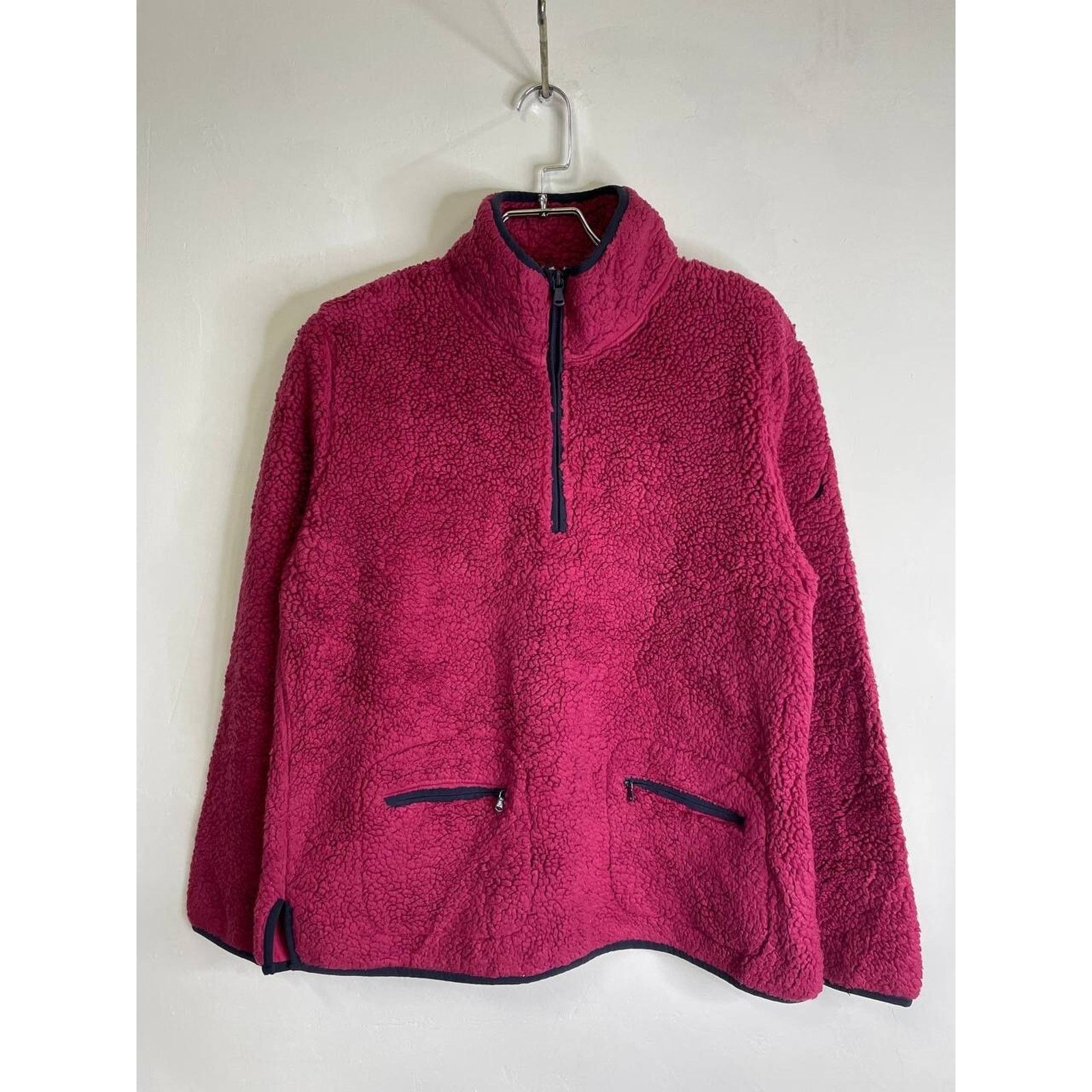 Nautica Vintage Nautica Burgundy Sherpa Fleece Pullover Size L Size US L / EU 52-54 / 3 - 2 Thumbnail