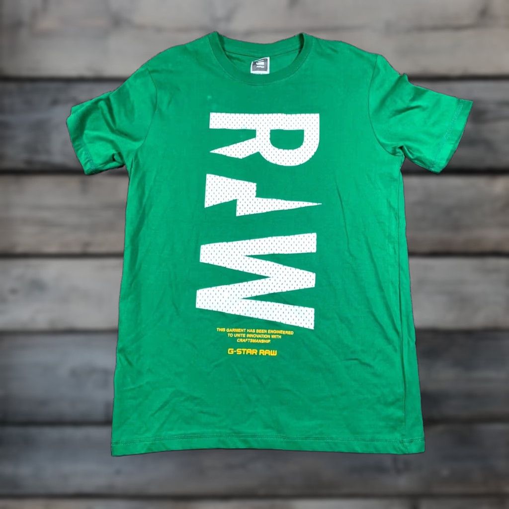 G-Star VINTAGE G-Star Raw Graphic Print T-Shirt Adult Medium Green Retro Mens Size US M / EU 48-50 / 2 - 1 Thumbnail