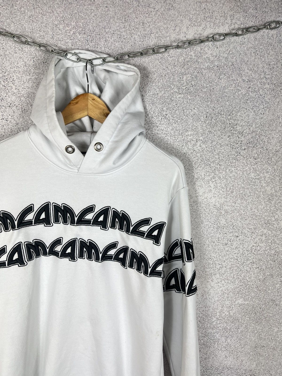 Alexander McQueen Alexander McQueen McQ Gothic Repeat Logo Hoodie Size US M / EU 48-50 / 2 - 2 Thumbnail