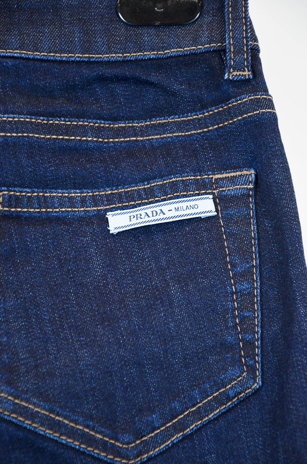 Prada PRADA Milano Dark Blue Straight-Leg Jeans – Size 27 Size 27" / US 4 / IT 40 - 11 Thumbnail