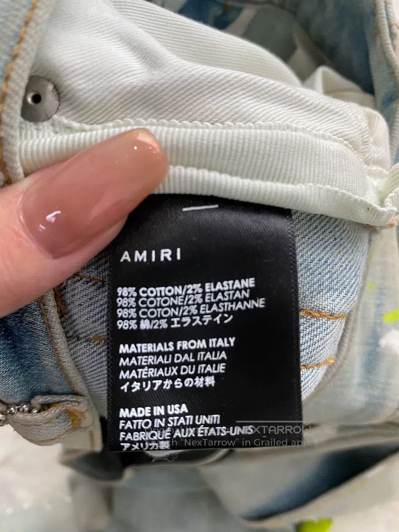 Amiri Amiri Size 28 Washed blue sports fluorescent side jeans Size US 28 / EU 44 - 4 Thumbnail