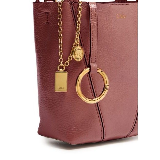 Chloe Chloe Small Spin Brunet Pink Grained Leather Tote Handbag Ne Size ONE SIZE - 6 Thumbnail