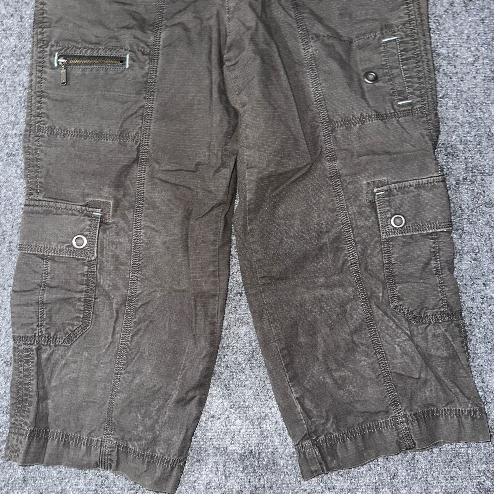 Eddie Bauer Eddie Bauer Womens Brown Cotton Stretch Mercer Fit Cargo Crop Pants Size 6 Size 28" / US 6 / IT 42 - 2 Thumbnail