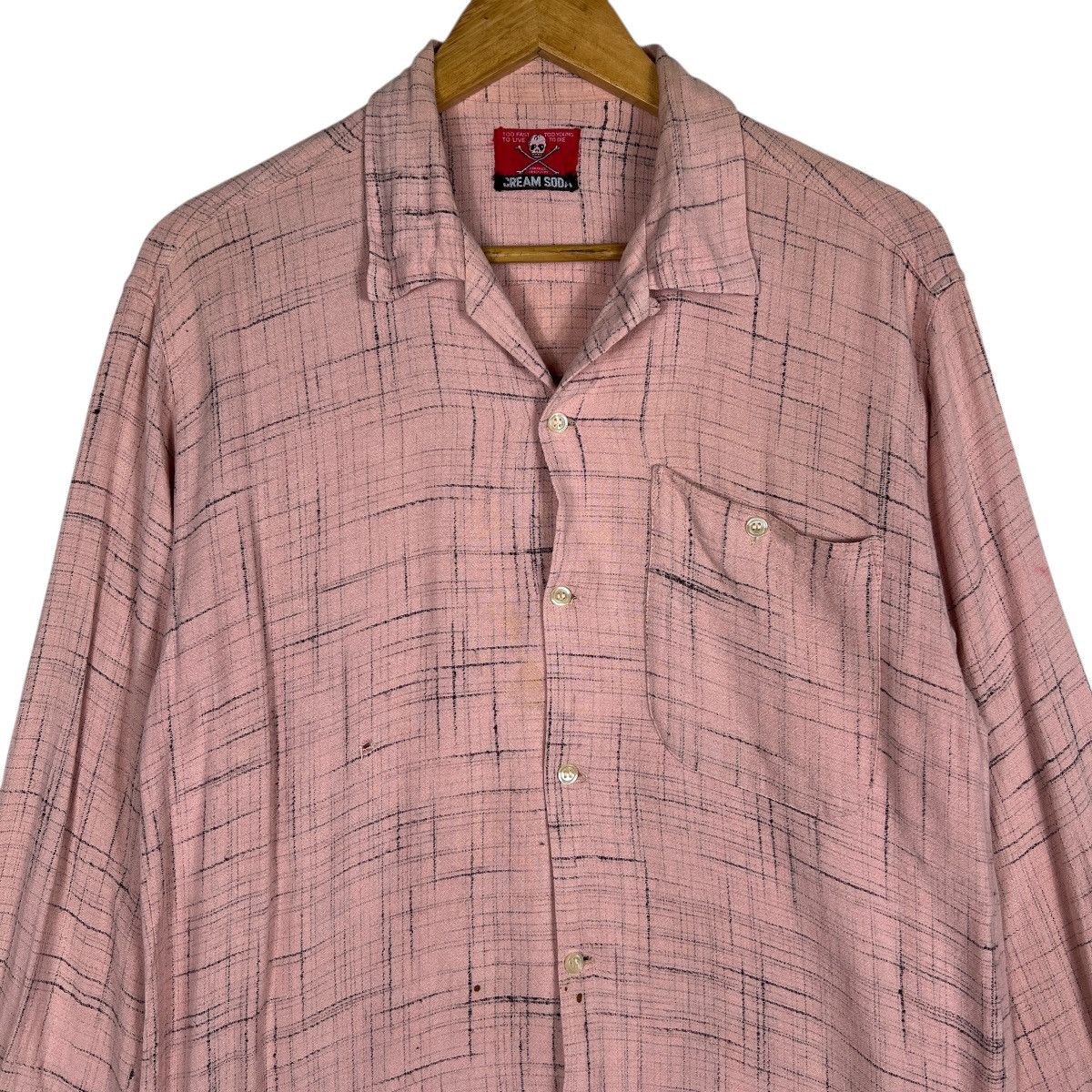 Japanese Brand 90s Vintage Cream Soda Rayon Long Sleeve Button Shirt Size US M / EU 48-50 / 2 - 5 Thumbnail
