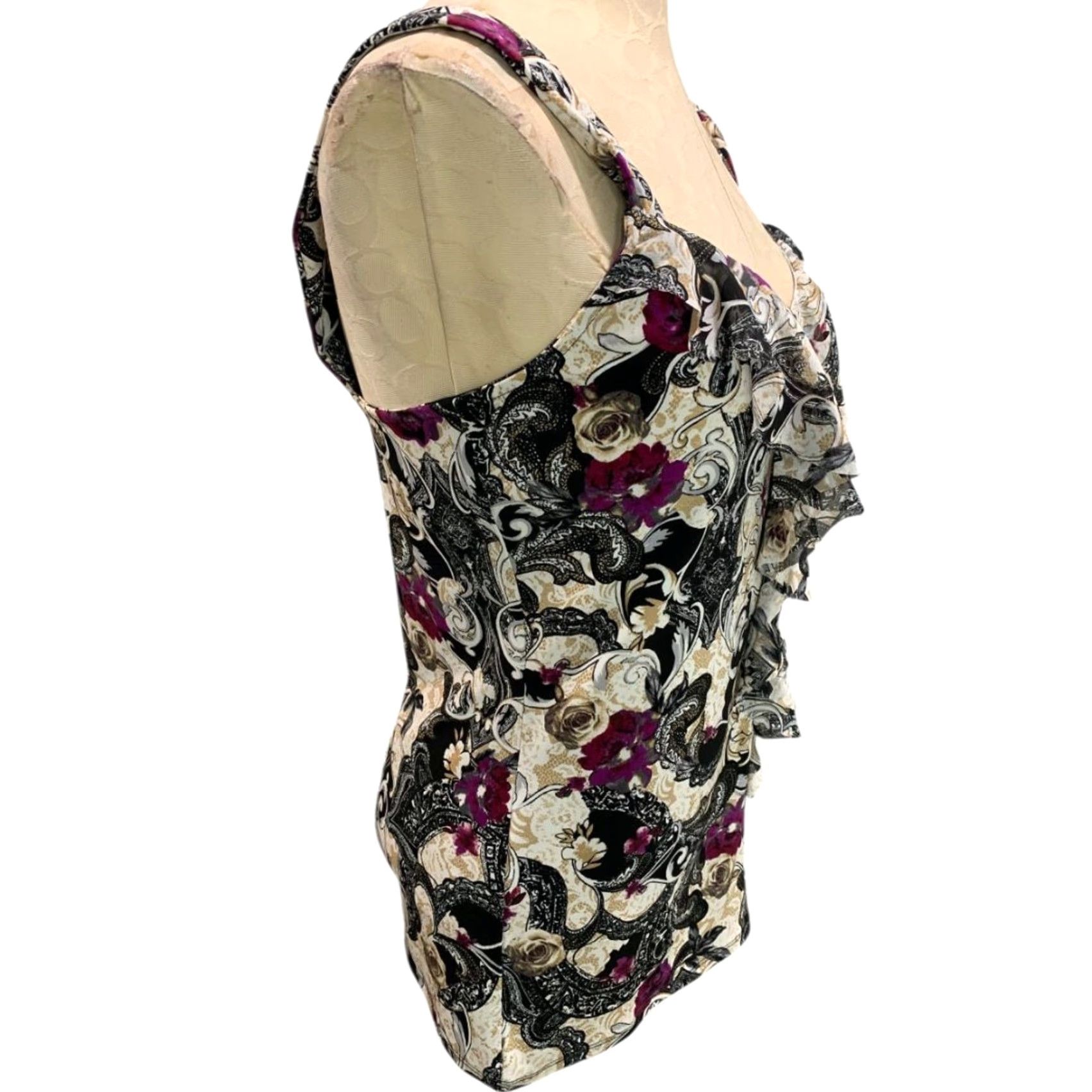White House Black Market White House Black Market WHBM Womens Tank Blouse Ruffle Medium Size M / US 6-8 / IT 42-44 - 7 Thumbnail