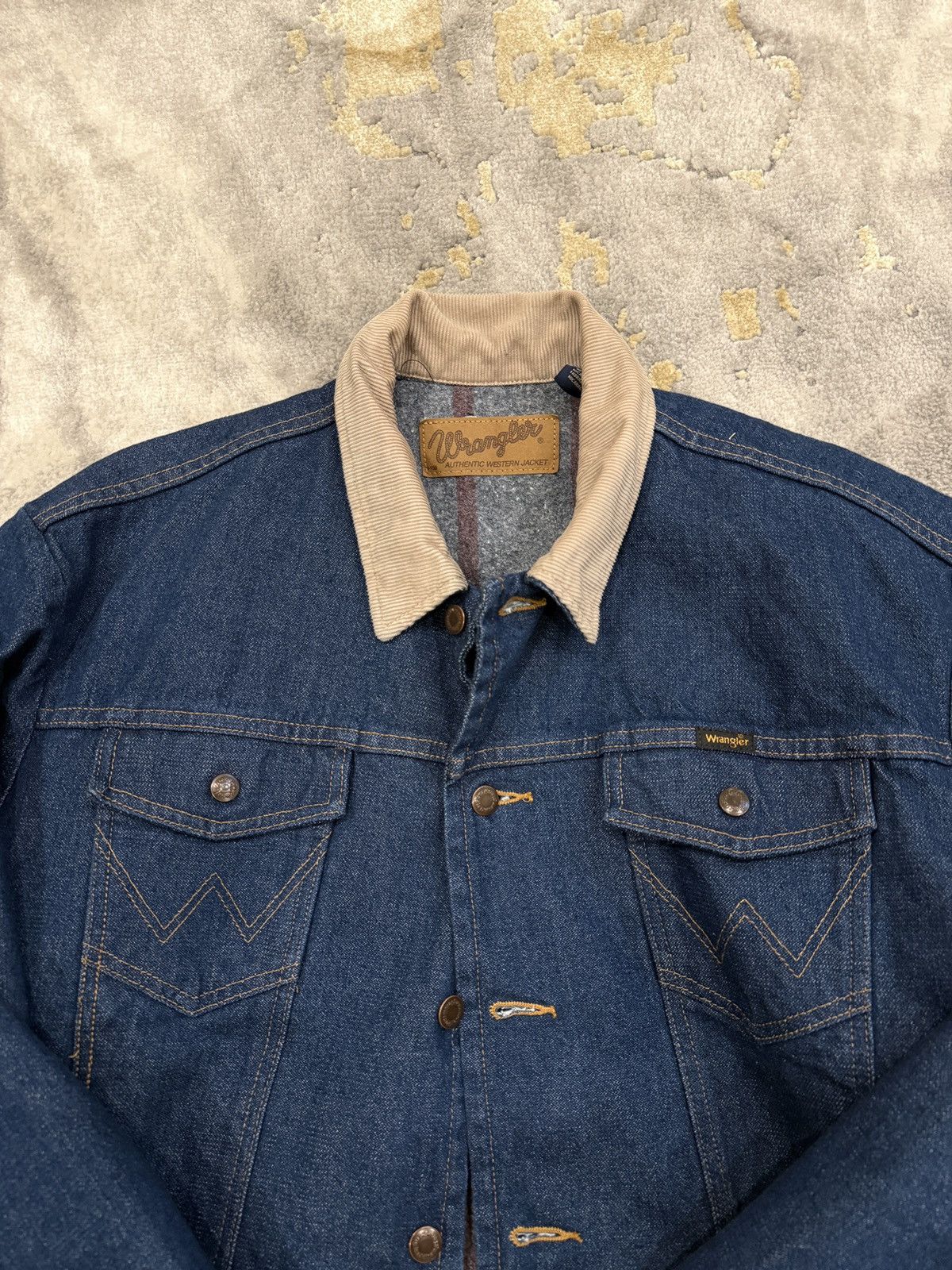 Wrangler Wrangler Blanket Lined Denim Jacket Corduroy Collar Size US L / EU 52-54 / 3 - 2 Thumbnail