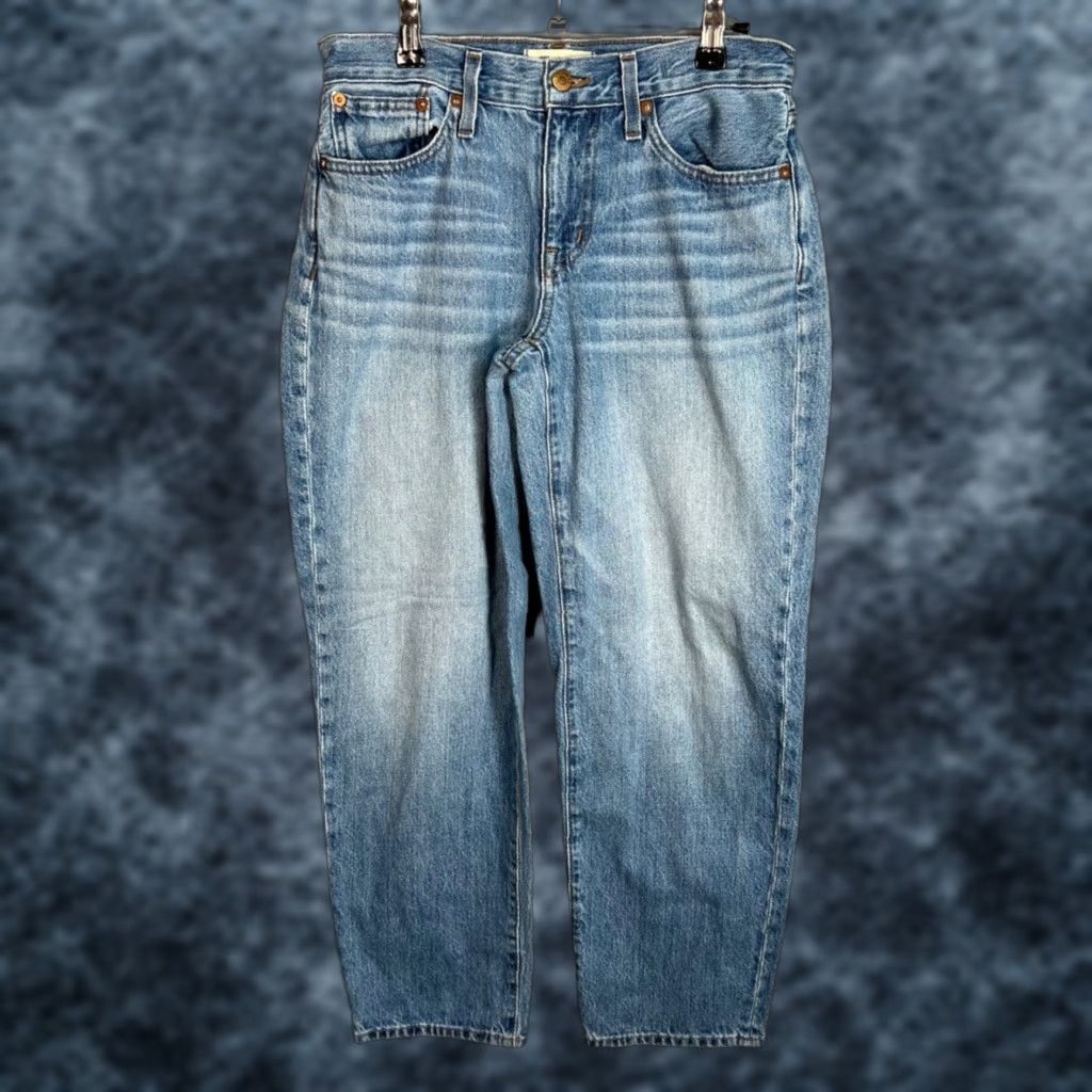 Madewell Madewell The Slouchy Boyjean Jeans Womens 25P Light Wash Denim Blue 5-Pocket Design Boyfriend Jeans 27 in Inseam Spring Summer Fall Winter Womens Size 42" / US 20 - 1 Thumbnail