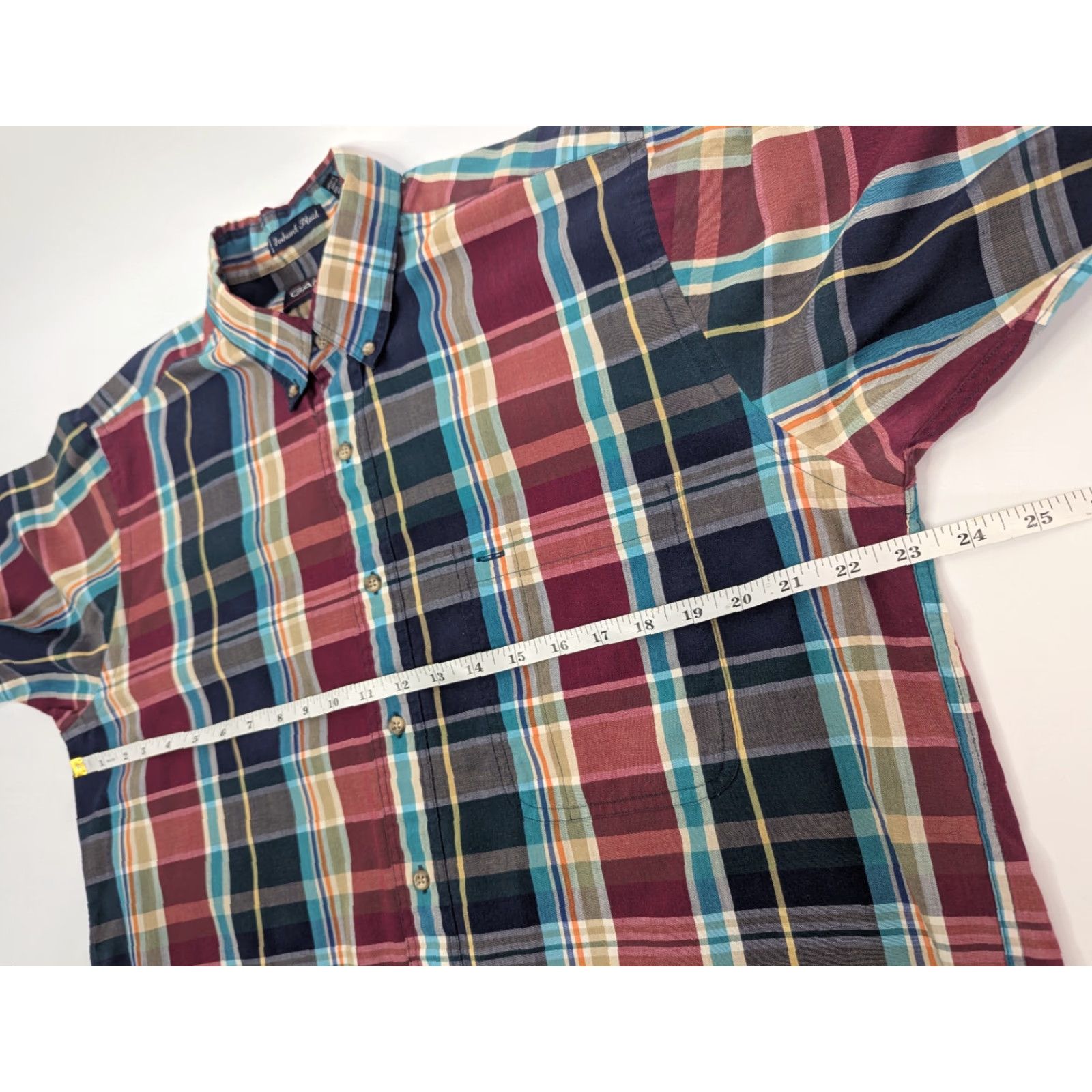 Gant GANT Shirt Men L Multicolor Plaid Short Sleeve Button-Up Vtg Foxhunt Button-Down Collar 90s Mens Size US L / EU 52-54 / 3 - 6 Thumbnail