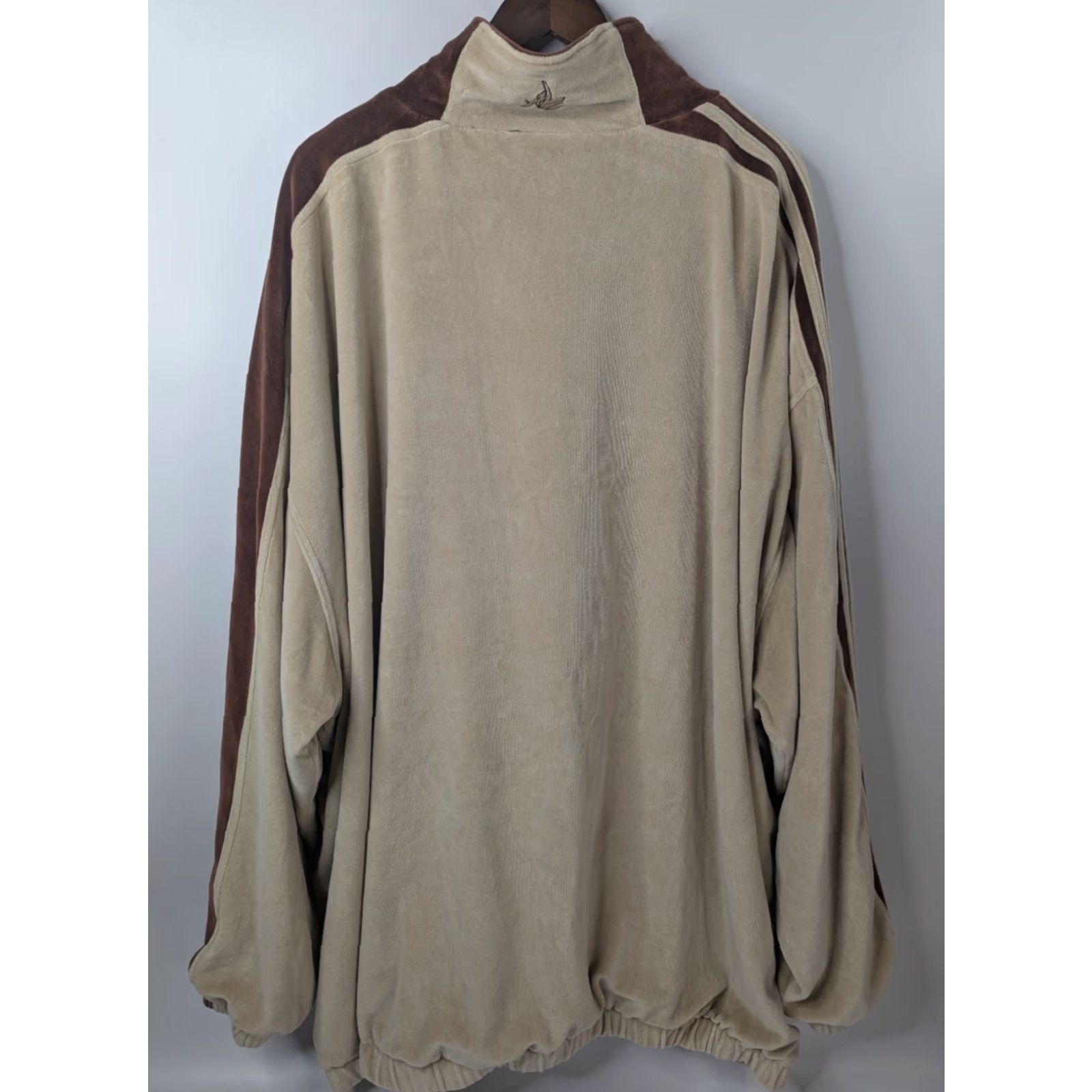 Velour VINTAGE Al Wissam Tracksuit Velour Brown Beige 3XL Men Hip Hop Streetwear Jacket Pants Set Velour Insulated Long Sleeve Brown Big & Tall Mens Size US 39 - 5 Thumbnail