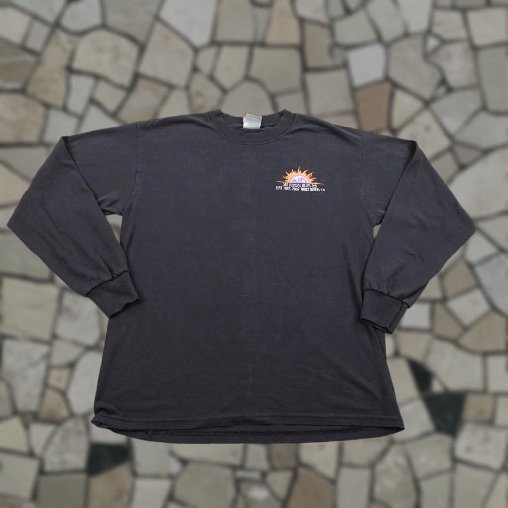 Gildan VINTAGE Three Rivers Blues Fest Shirt Mens Large Black 5th Annual 2002 Y2K Size US L / EU 52-54 / 3 - 1 Thumbnail