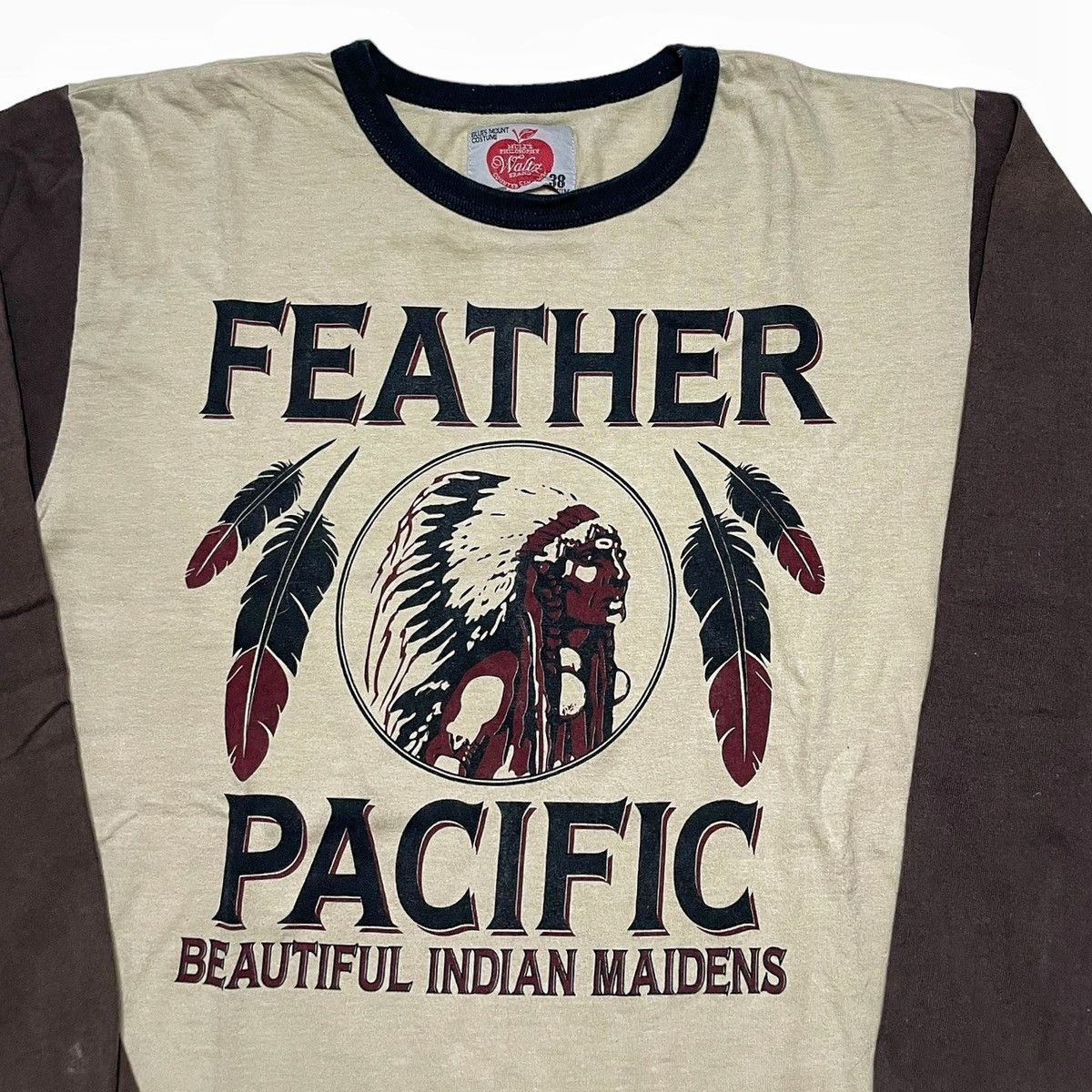 Japanese Brand Rugged Style Raglan Tshirt Indian Head Feather Pacific Size US M / EU 48-50 / 2 - 5 Thumbnail