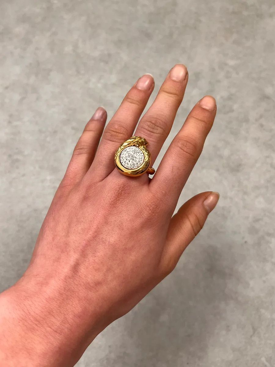 Roberto Cavalli 2010s Cavalli Snake Gold & Silver Color Ring Size ONE SIZE - 1 Thumbnail