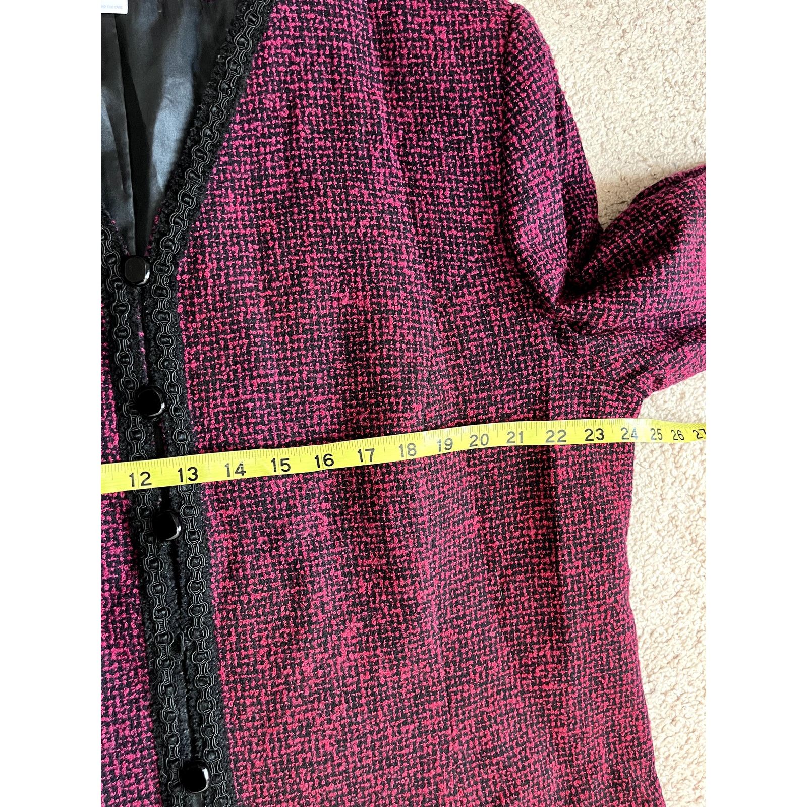 Pendleton Women's Vintage Black and Red Wool Blend Pendleton Blazer 20 Size 3XL / US 20-22 - 5 Thumbnail