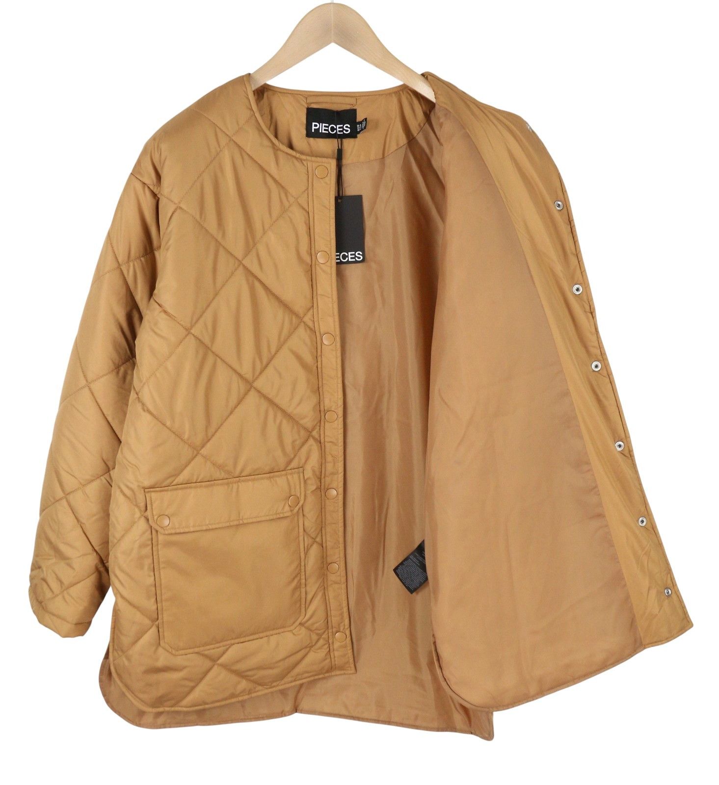 Other KEY LIGHT PADDED XL Brown Quilted Snap Buttons 88025 Size XL / US 12-14 / IT 48-50 - 4 Thumbnail
