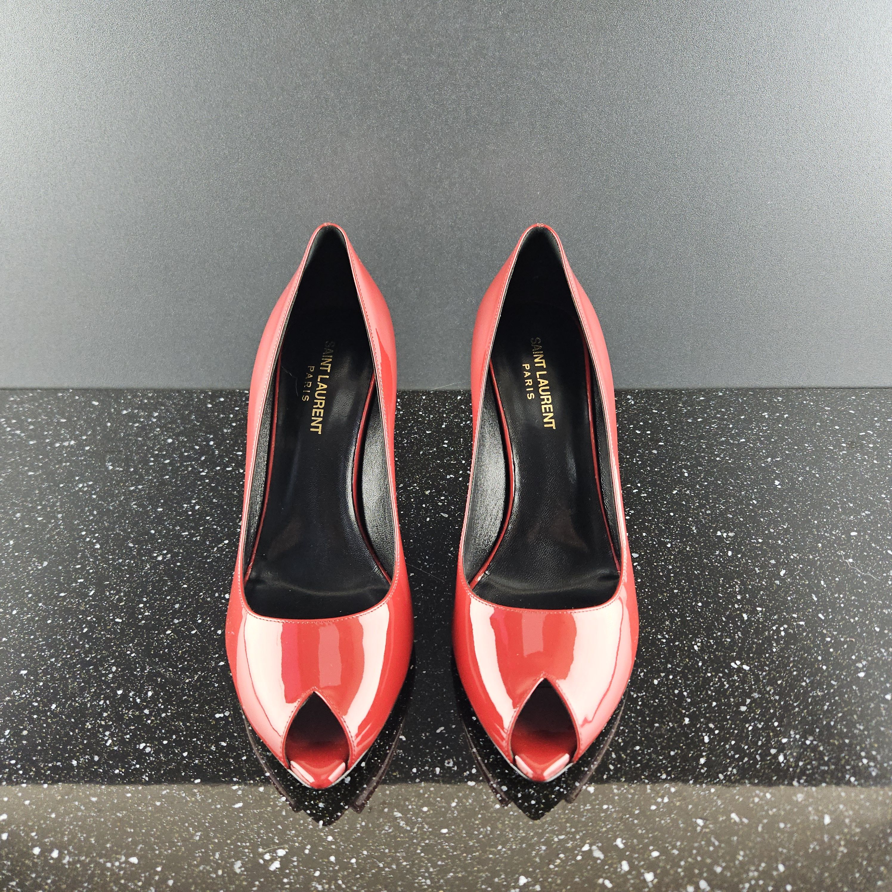 Saint Laurent Paris Saint Laurent Paris Leather Stilletto Heel Pumps (Y0054) Size US 9.5 / IT 39.5 - 4 Thumbnail
