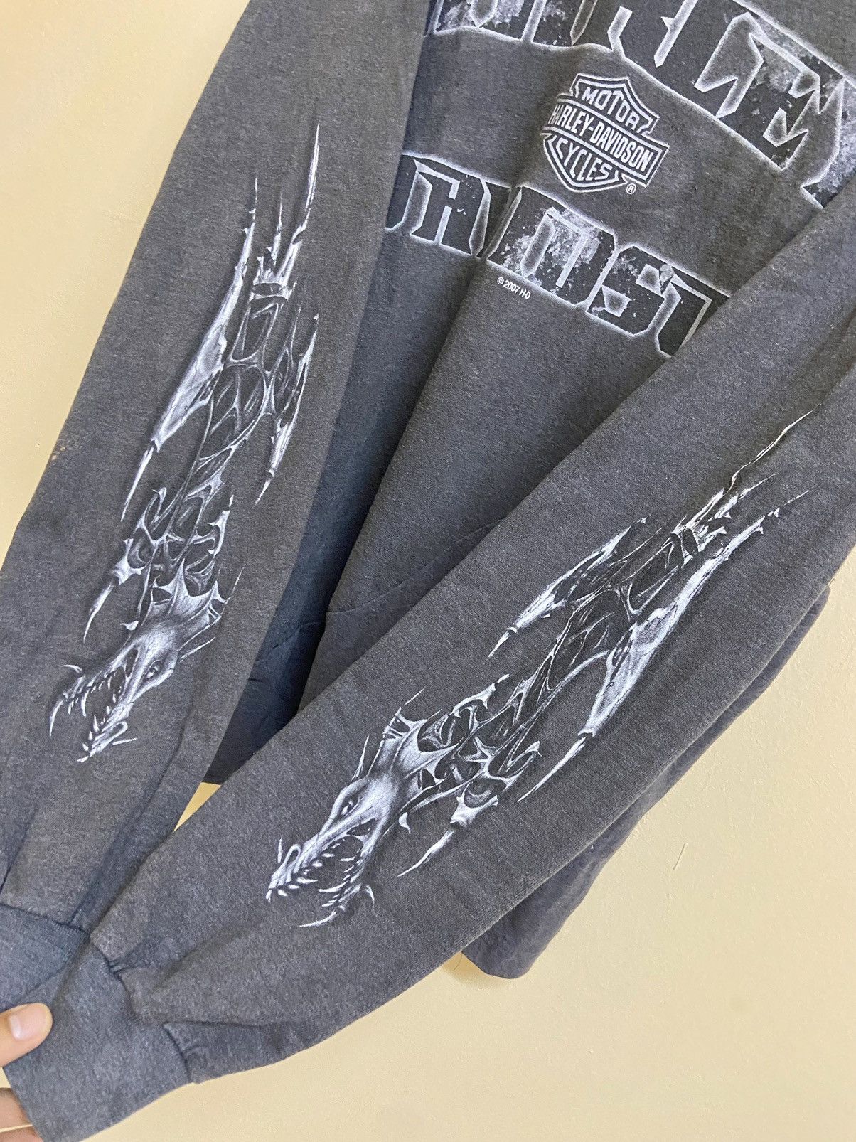 Harley Davidson × Vintage Vintage 1997/2007 Harley Davidson Sleeveprint Dragon Custom Size US M / EU 48-50 / 2 - 6 Thumbnail