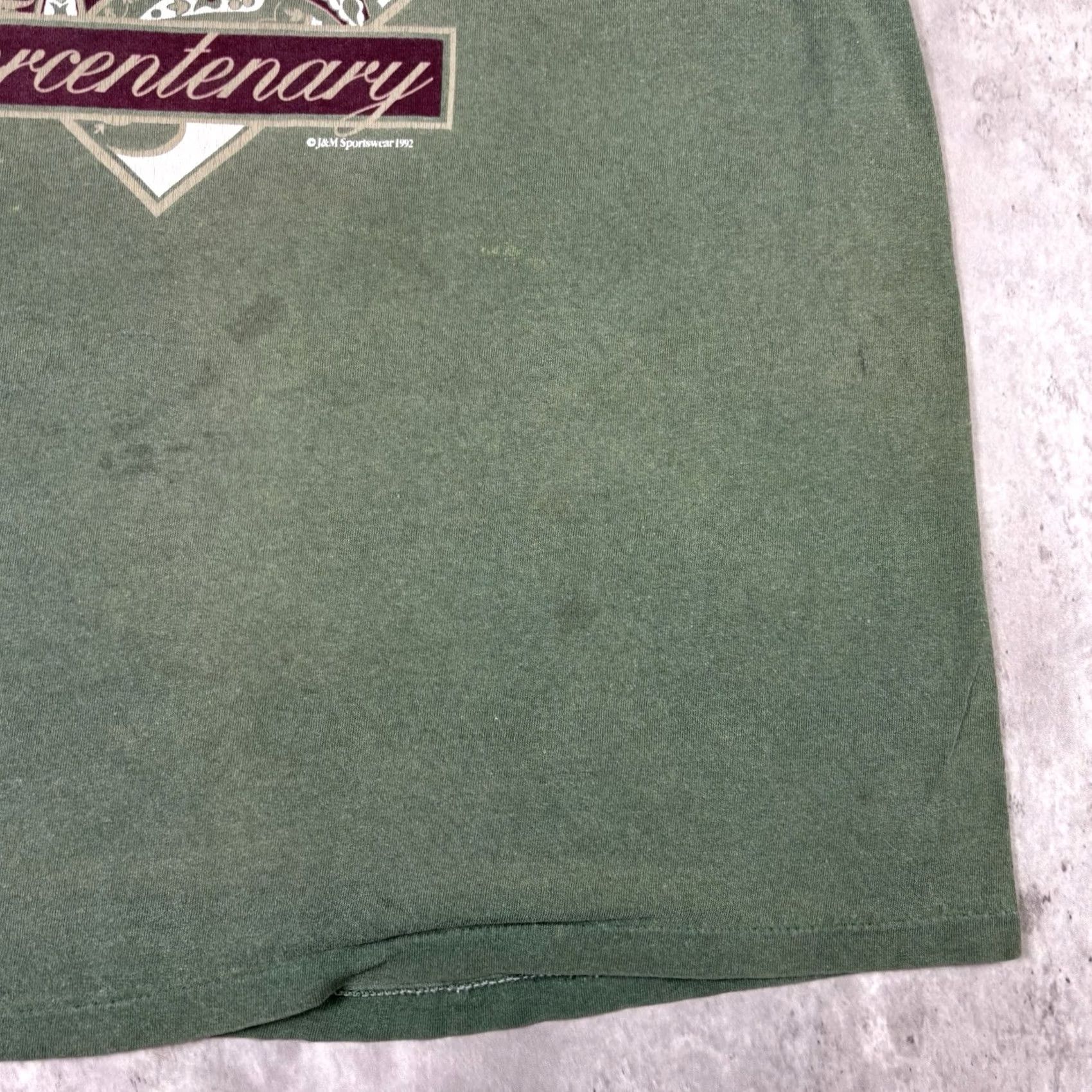 Fruit Of The Loom VINTAGE William & Mary College 90s Green T Shirt XL Size US L / EU 52-54 / 3 - 4 Thumbnail