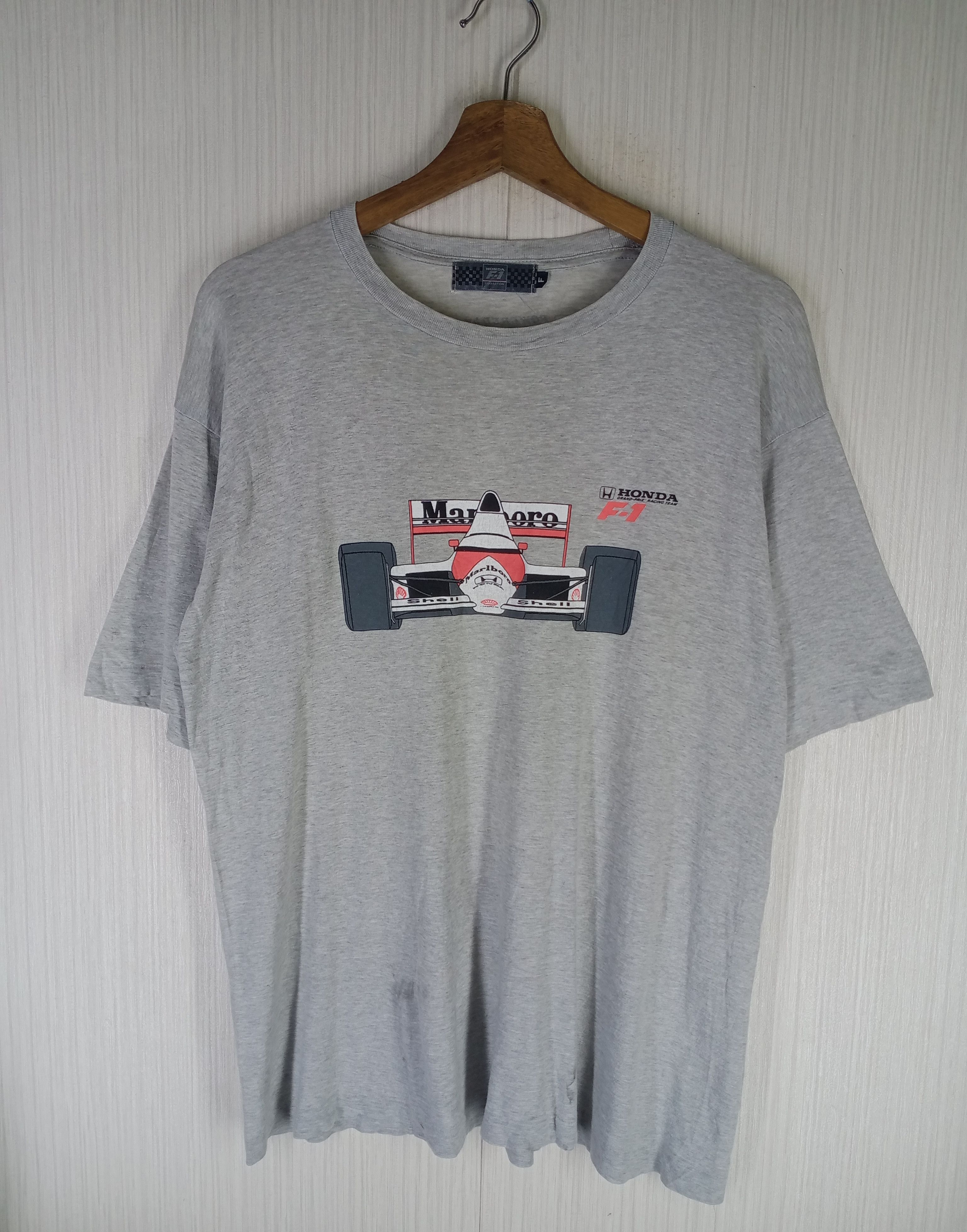 Honda Vintage 90s Honda Grand Prix Racing F1 Marlboro Tshirt Size US L / EU 52-54 / 3 - 2 Thumbnail