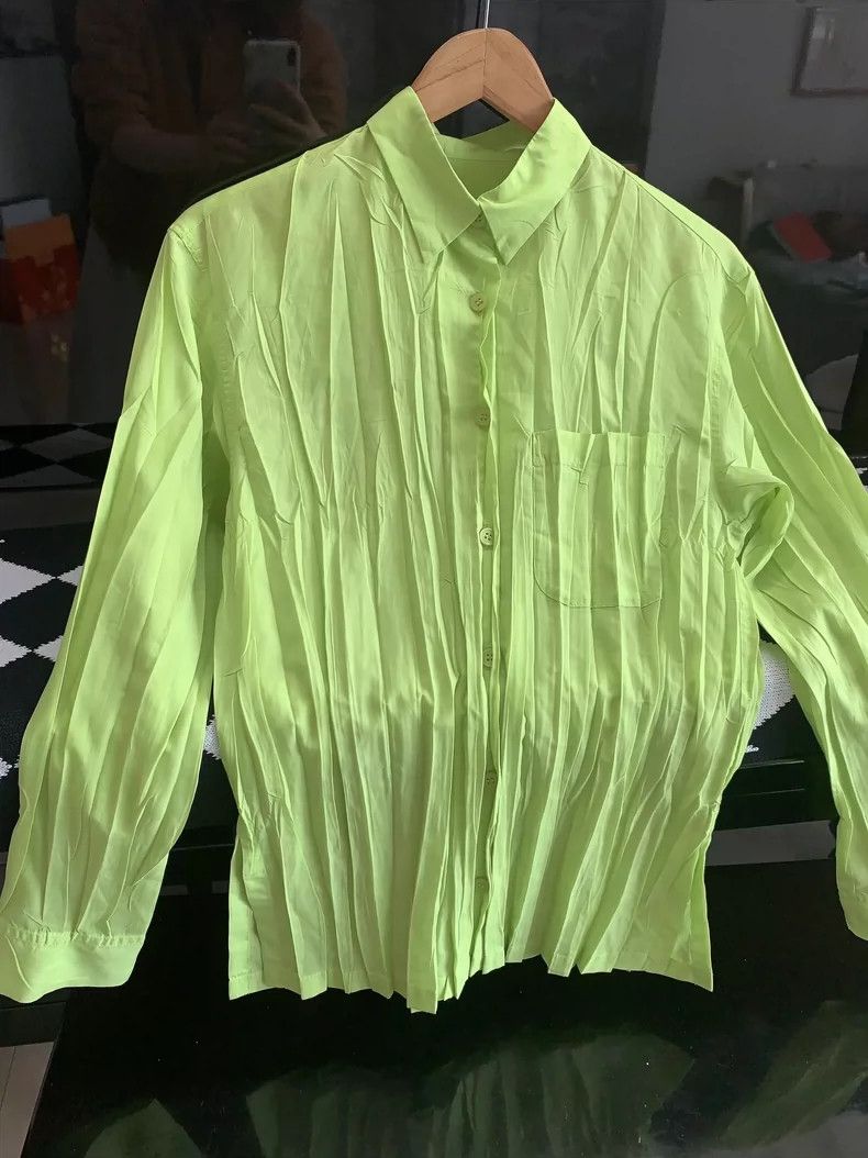 Issey Miyake issey miyake Green pleated shirt Size M / US 6-8 / IT 42-44 - 1 Thumbnail