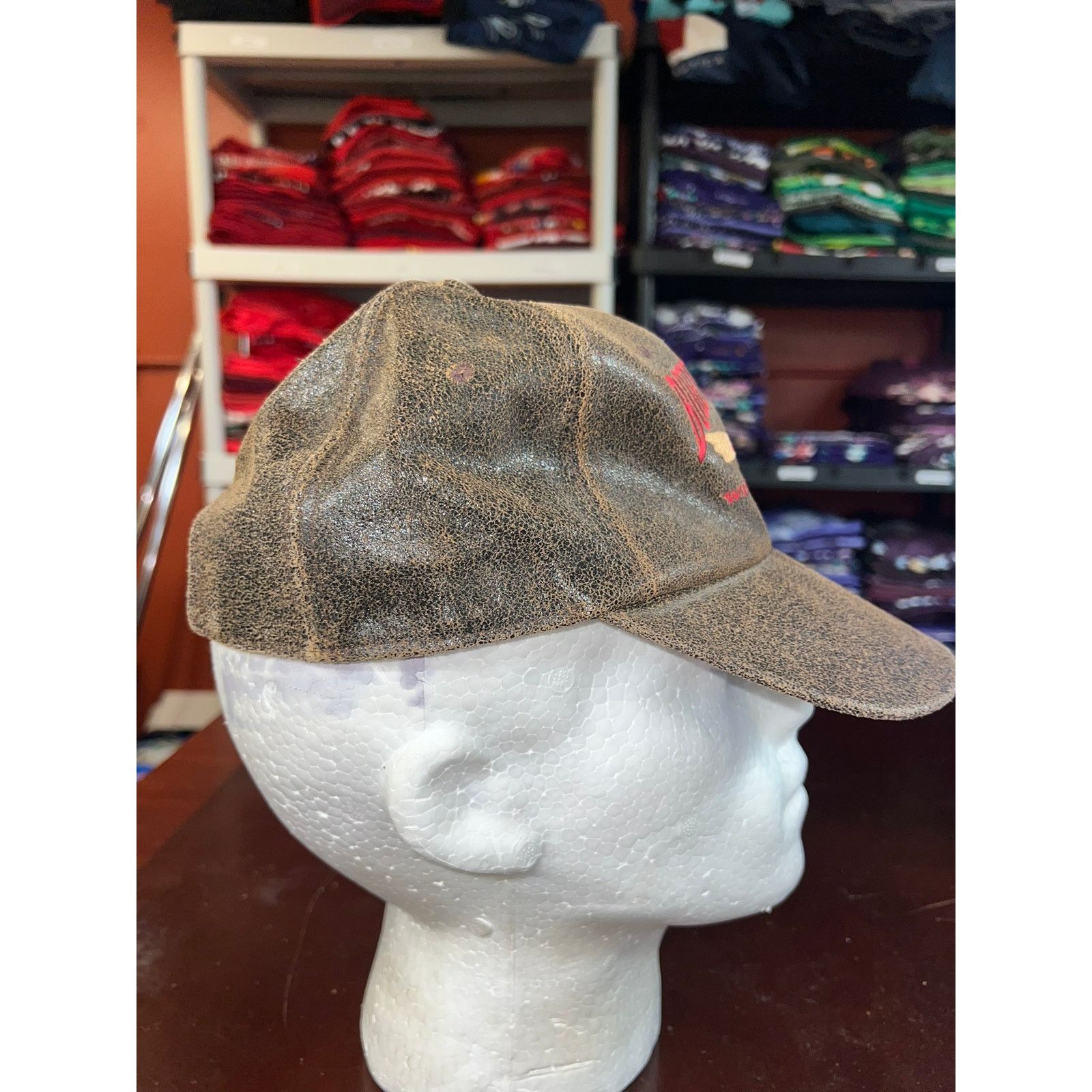 Vintage Vintage Ahead Genuine Leathers Hat America Carmel Cap OS Size ONE SIZE - 7 Thumbnail