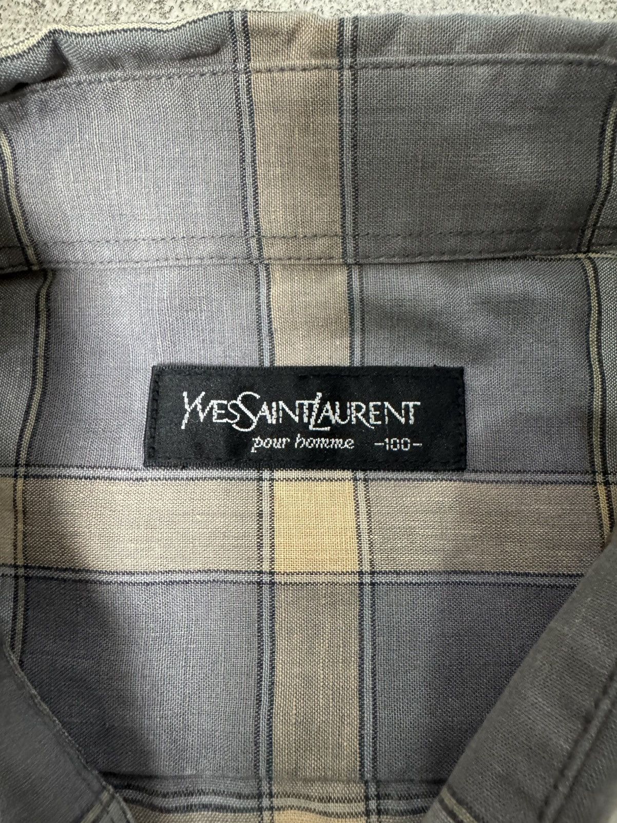 Yves Saint Laurent VINTAGE YVES SAINT LAURENT CHECK SHORT SLEEVE Size US L / EU 52-54 / 3 - 6 Thumbnail