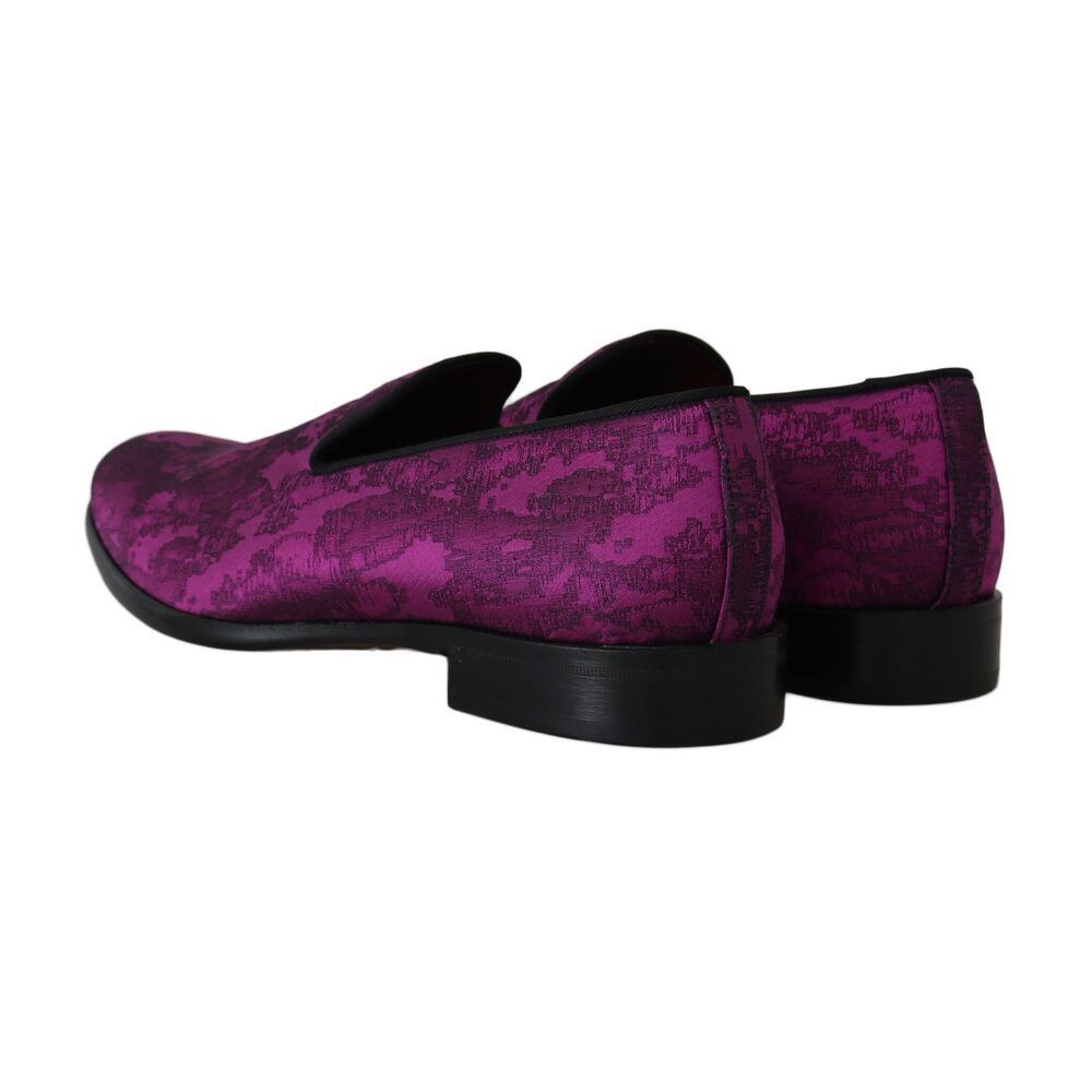 Dolce & Gabbana Dolce & Gabbana Elegant Silk-Wool Blend Loafers in Purple Size US 6 / EU 39 - 2 Thumbnail